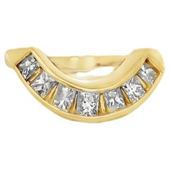 Antique 14K Yellow Gold Horse Shoe Diamond Ring