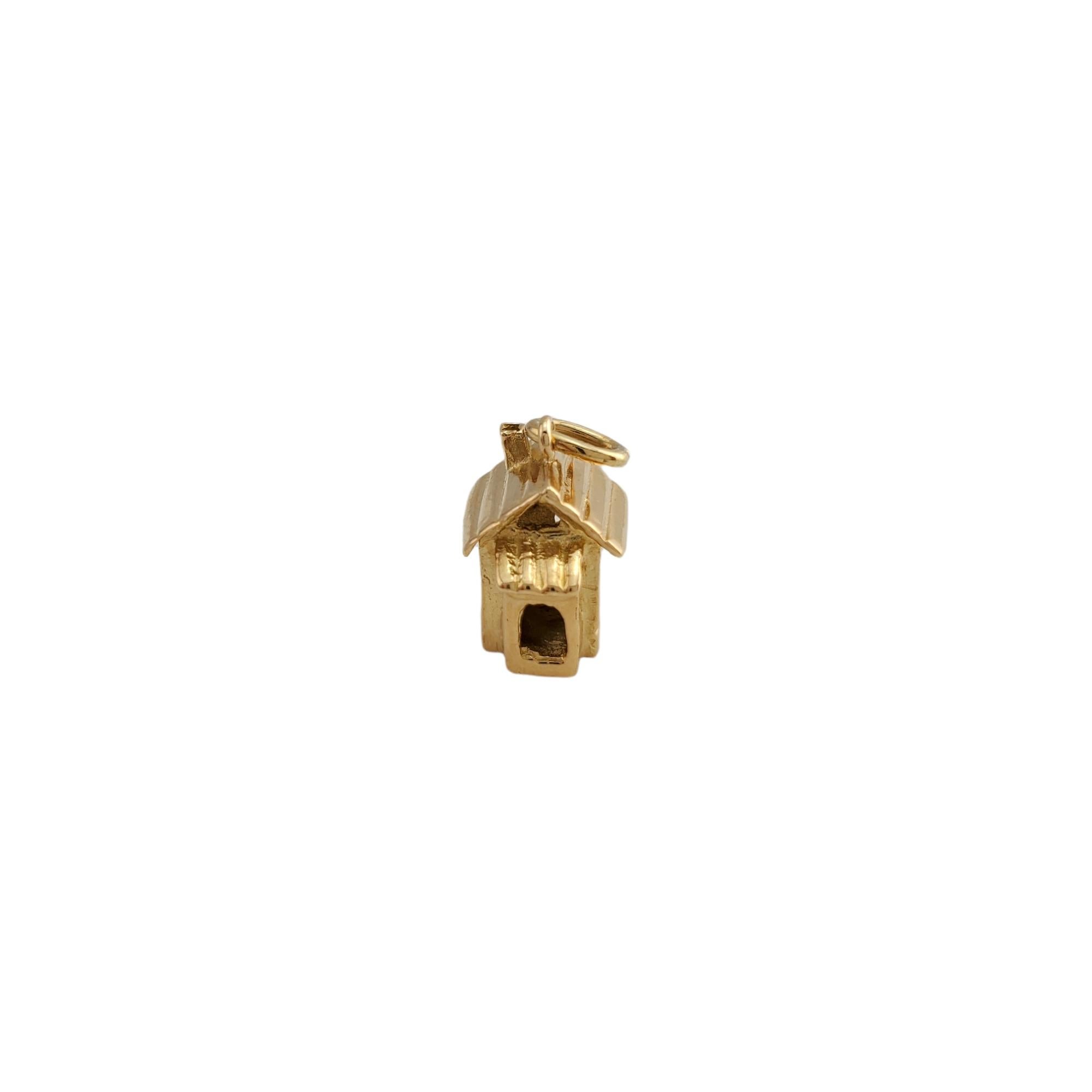 14K Yellow Gold House Charm In Good Condition In Washington Depot, CT