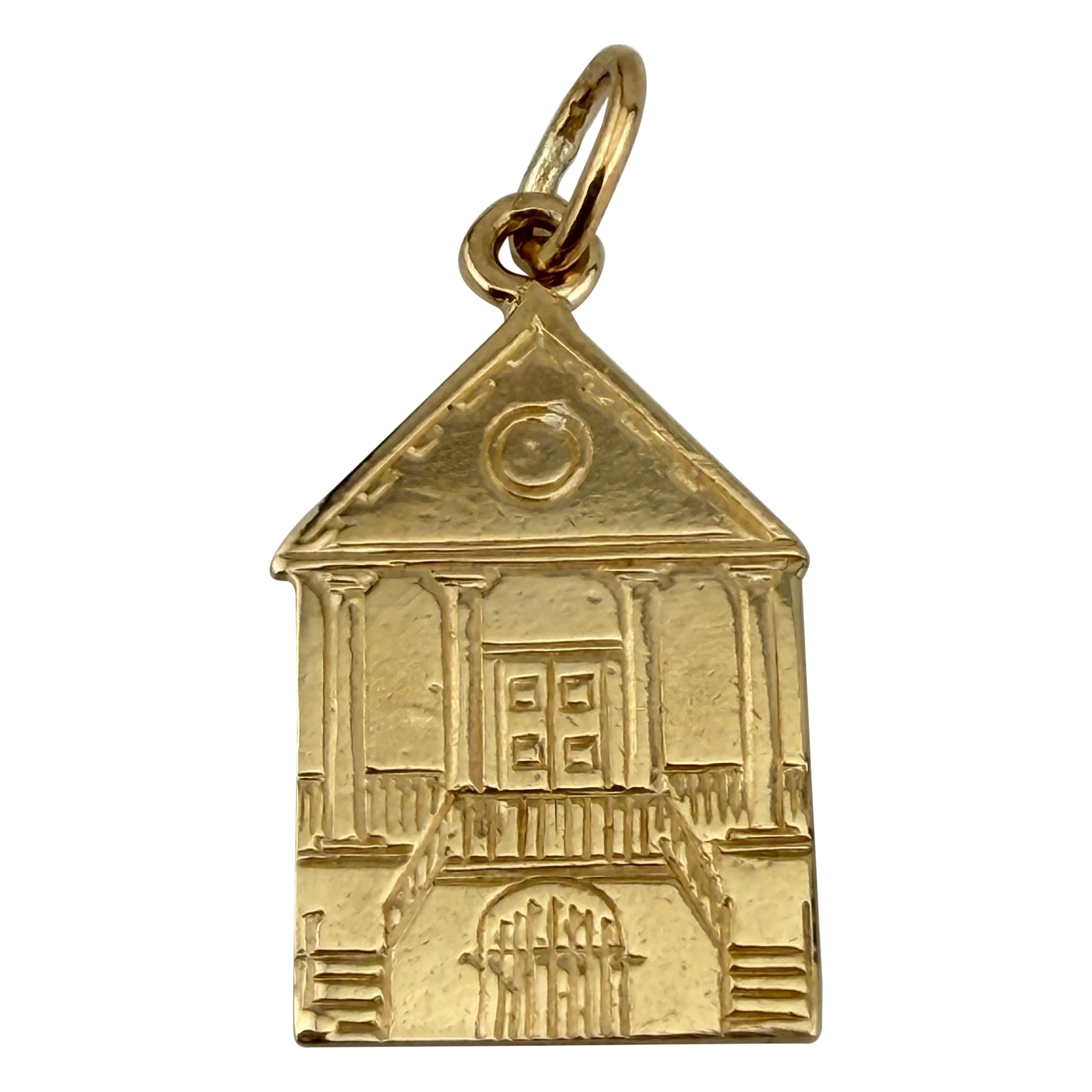 Charm/Pendente Casa in oro giallo 14k in vendita