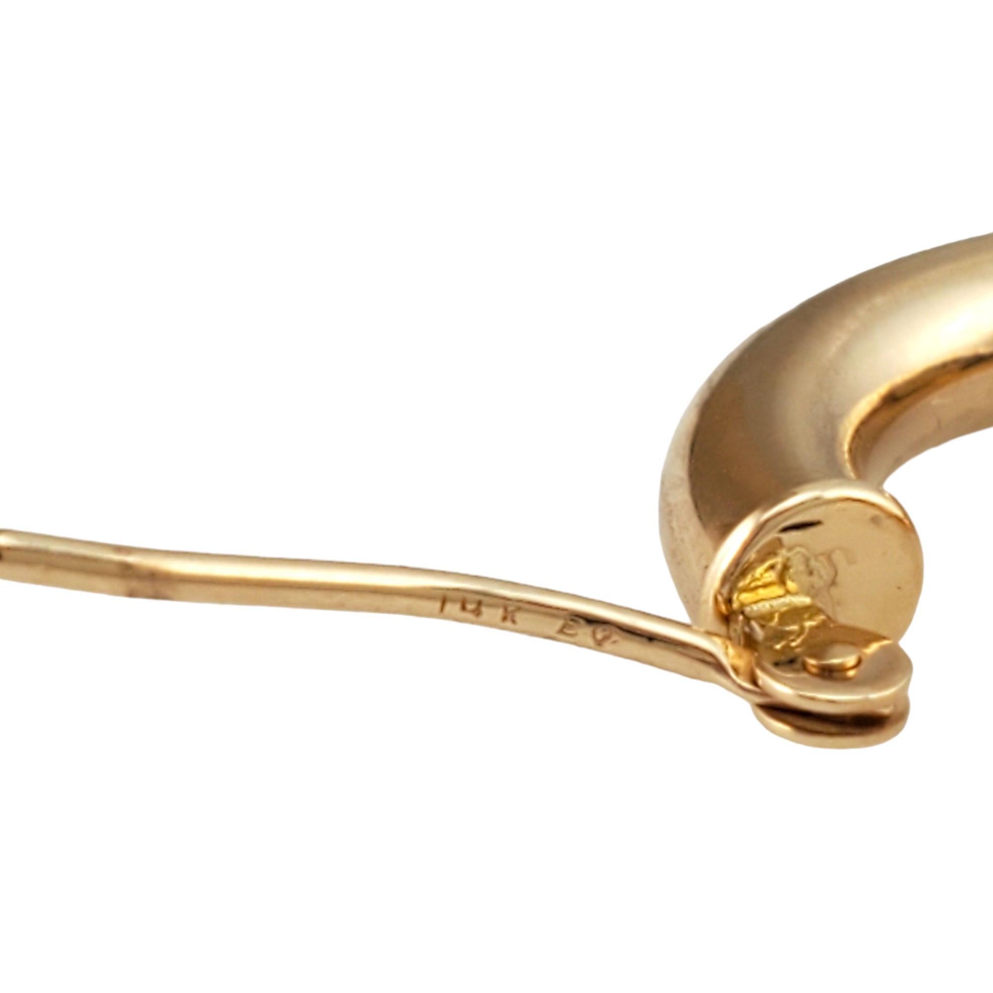 Women's 14K Yellow Gold Huggie Hoop Earrings #17953