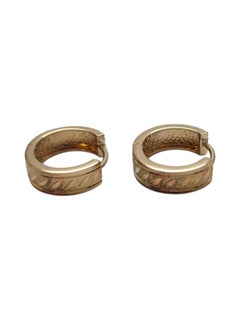 14K Yellow Gold Huggie Hoop Earrings #21947