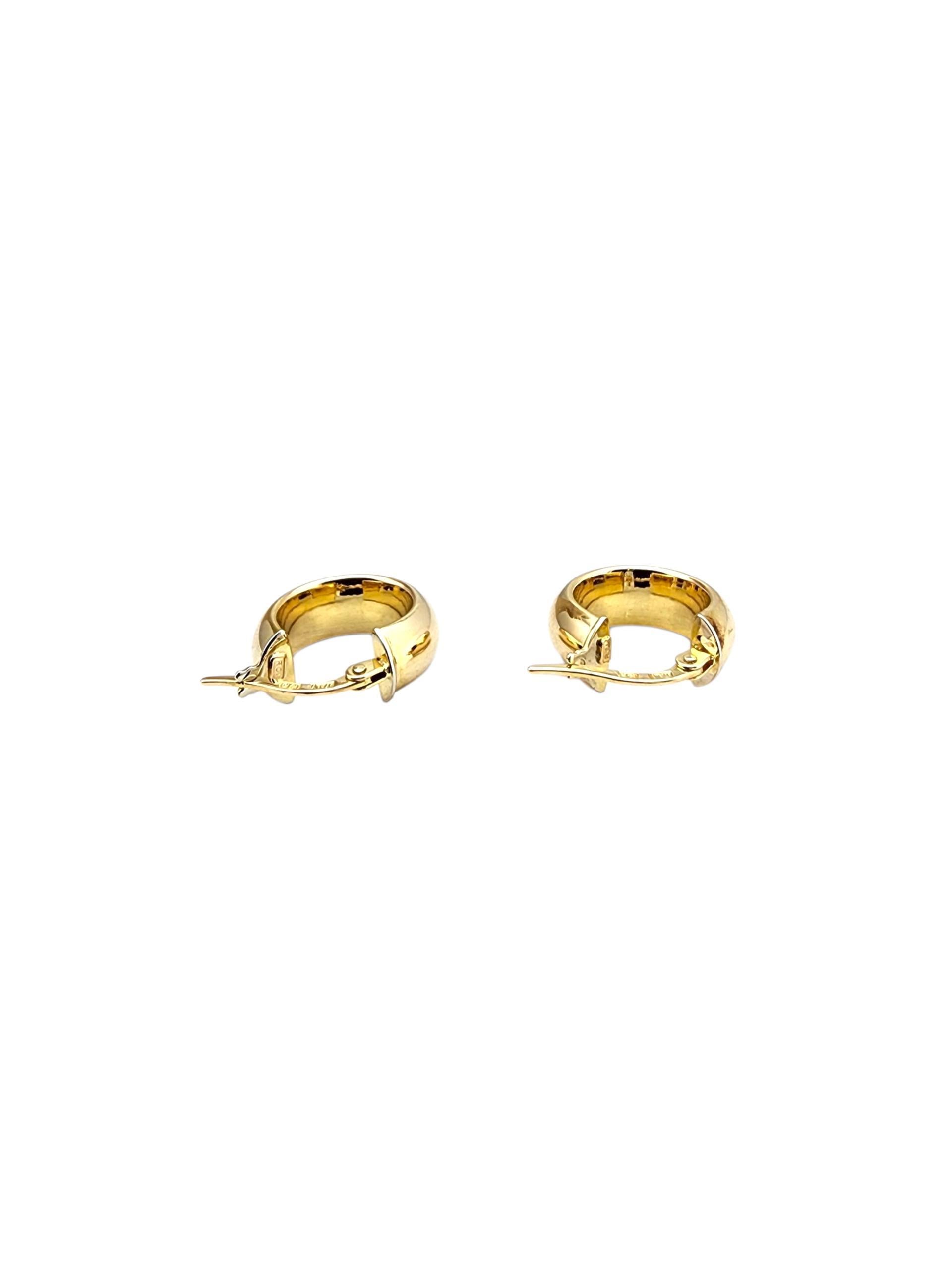 De las mujeres Pendientes de aro abrazador de oro amarillo de 14 quilates #22720 en venta
