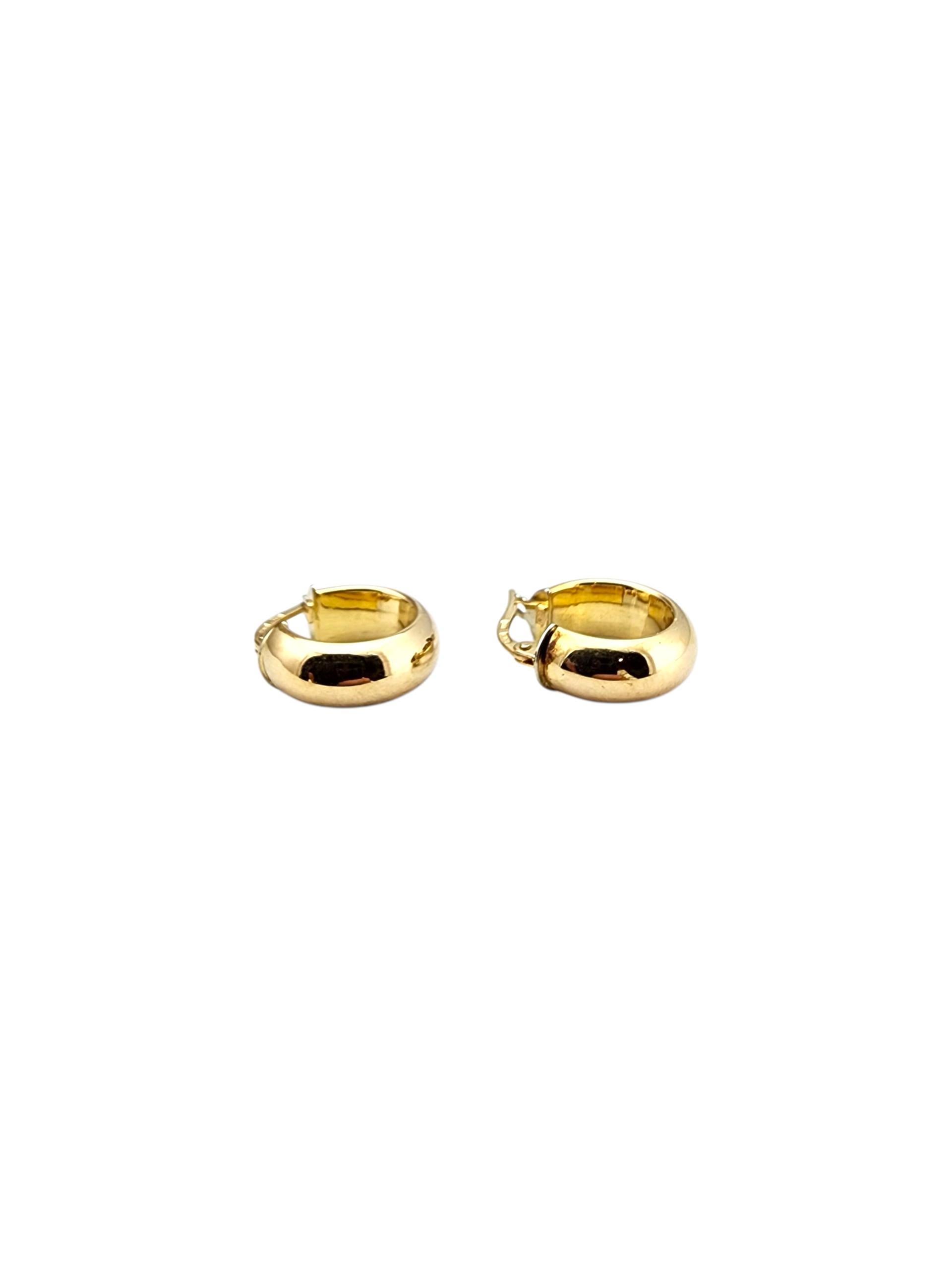 Pendientes de aro abrazador de oro amarillo de 14 quilates #22720 en venta 1