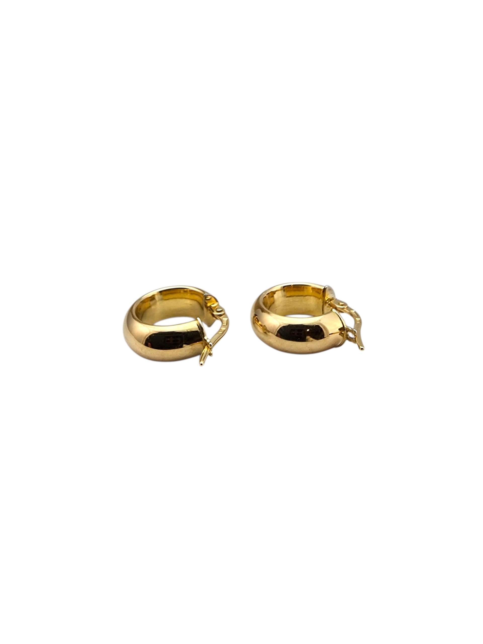 Pendientes de aro abrazador de oro amarillo de 14 quilates #22720 en venta 2