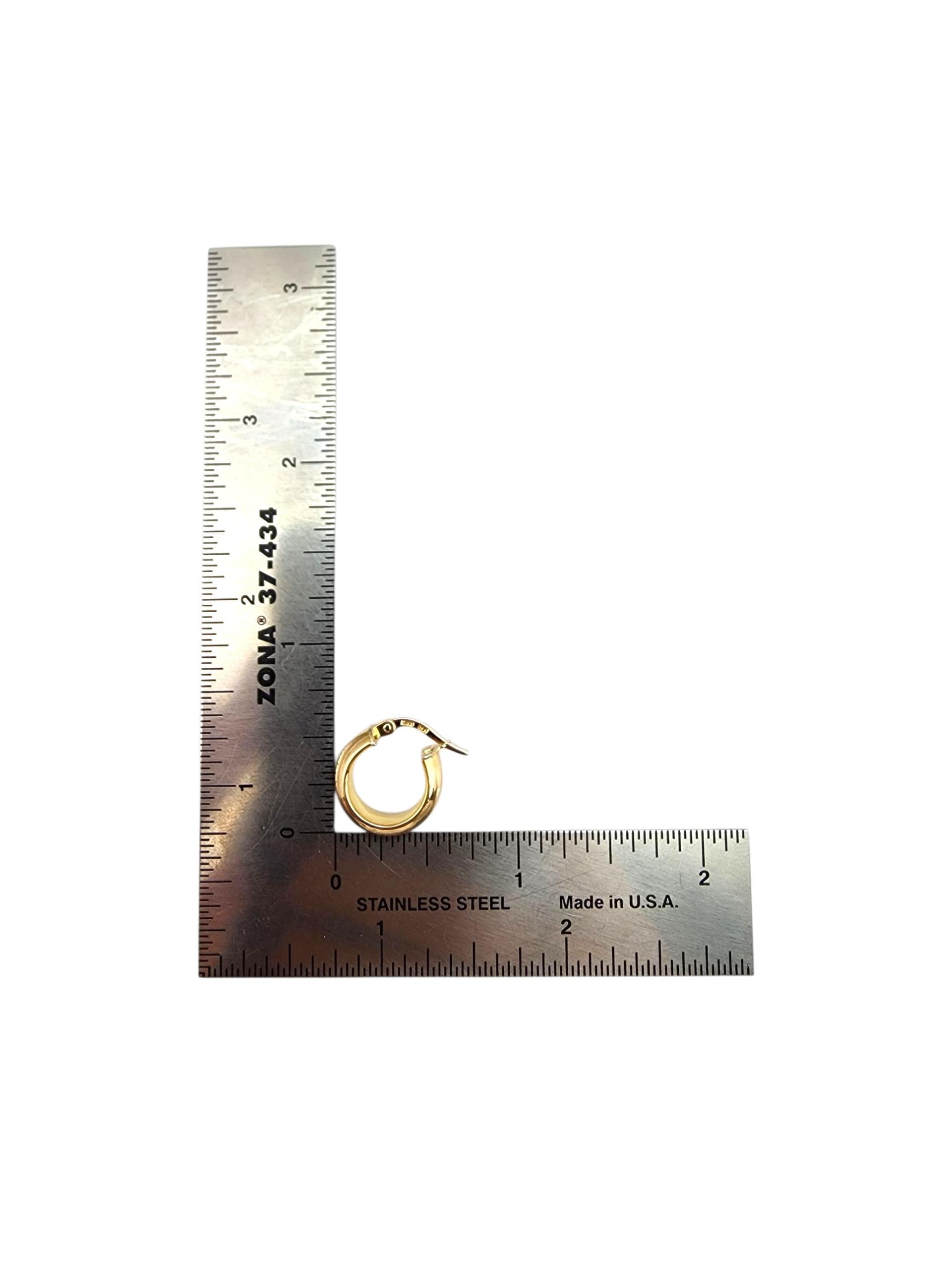 Pendientes de aro abrazador de oro amarillo de 14 quilates #22720 en venta 3