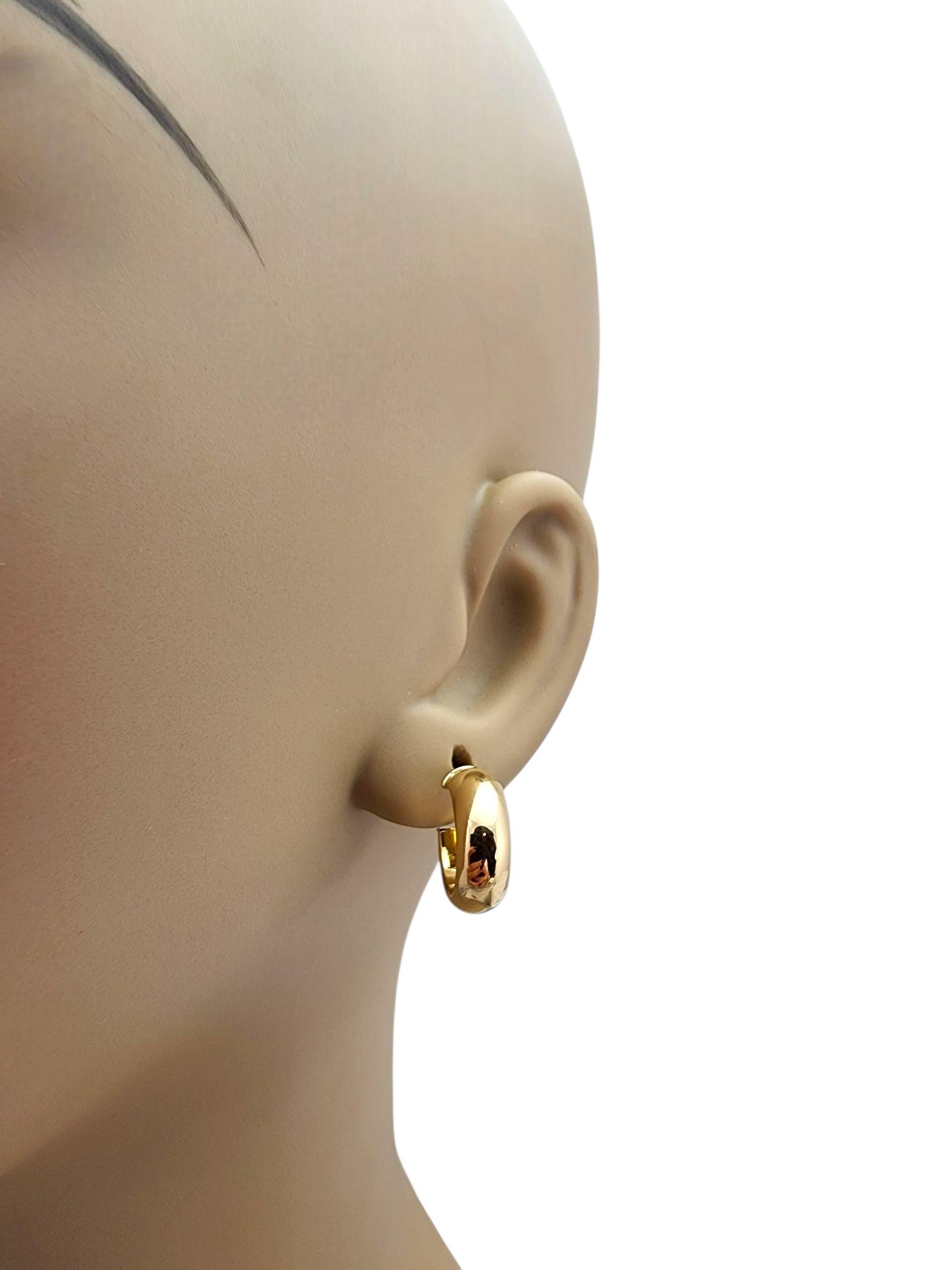 Pendientes de aro abrazador de oro amarillo de 14 quilates #22720 en venta 4