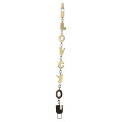 14K Yellow Gold "I Love You" Bracelet #25165