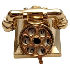 14K Yellow Gold "I Love You" Phone Charm #19835