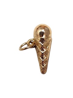 14K Yellow Gold Ice Cream Cone #25628