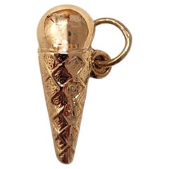 14K Yellow Gold Ice Cream Cone #25628