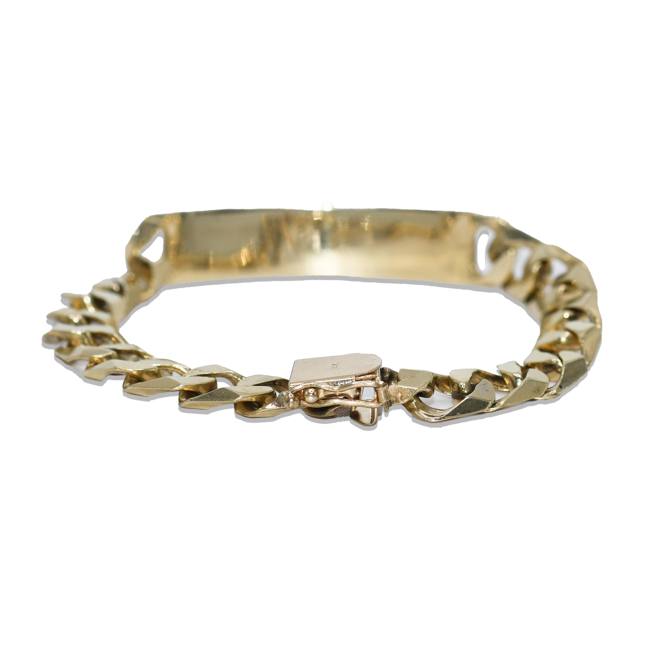 14K Gelbgold ID-Armband 8