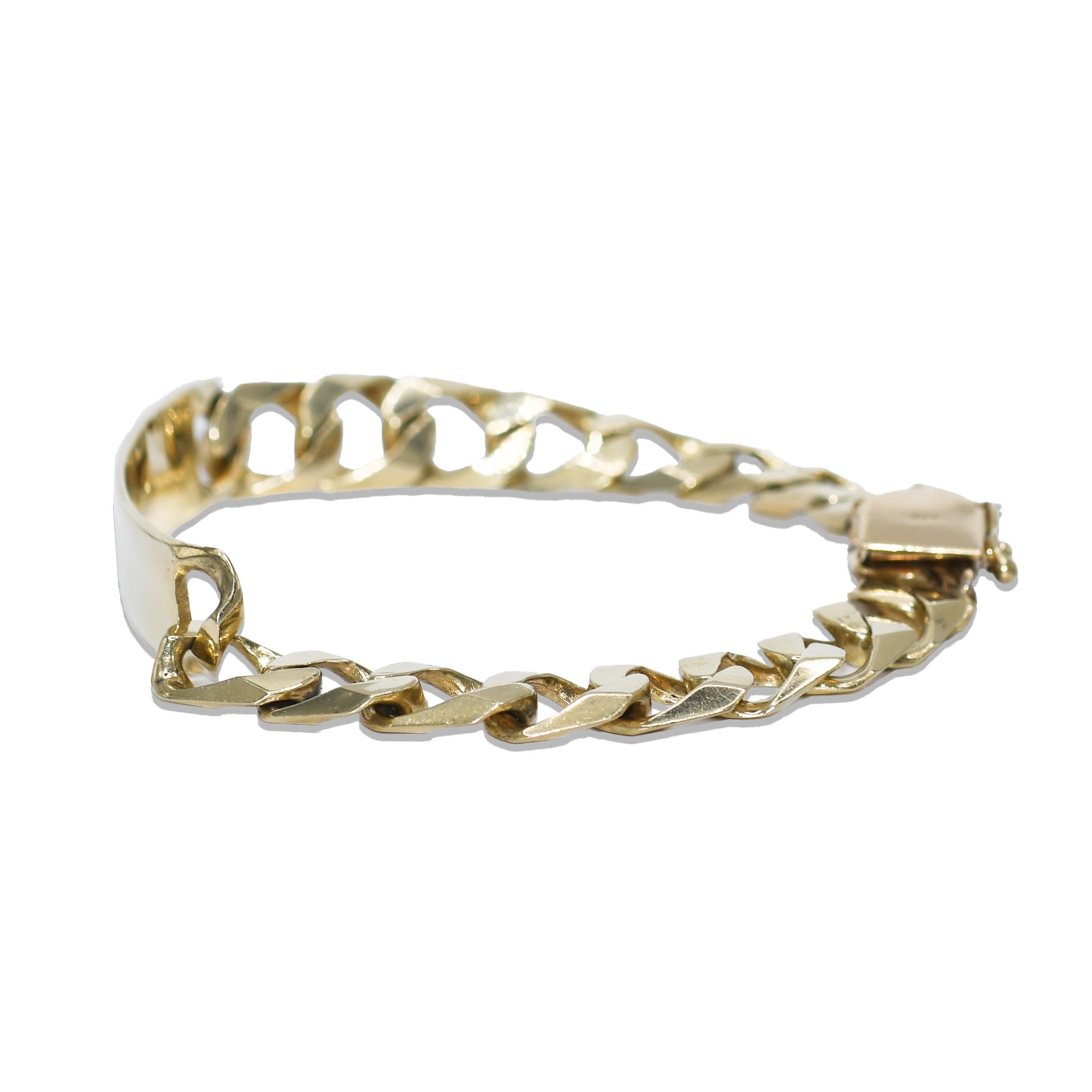 14K Gelbgold ID-Armband 8