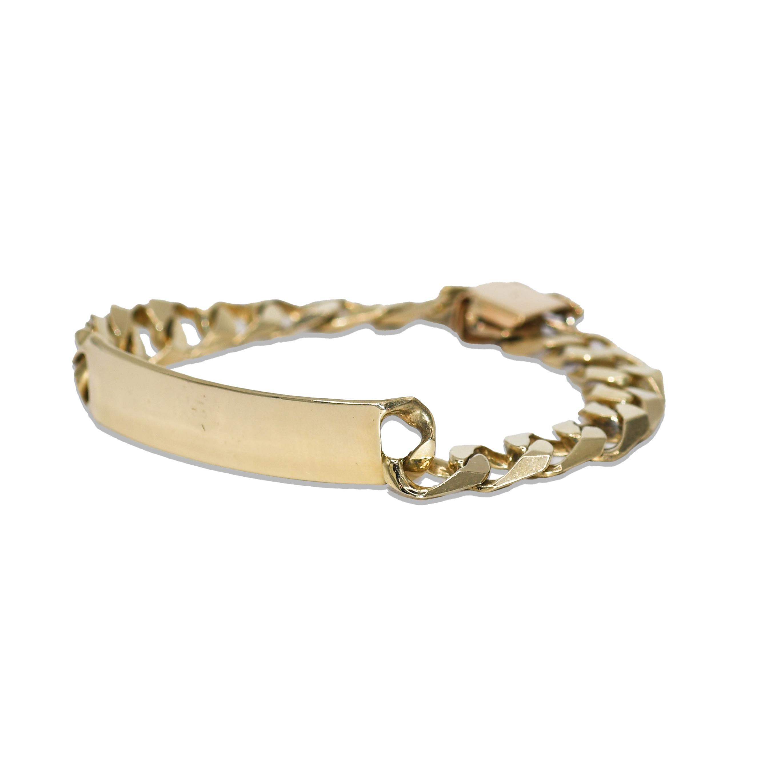 14K Gelbgold ID-Armband 8