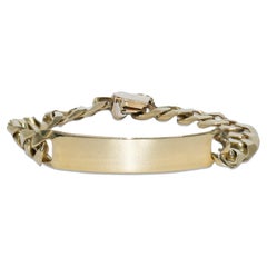14K Gelbgold ID-Armband 8", 31g