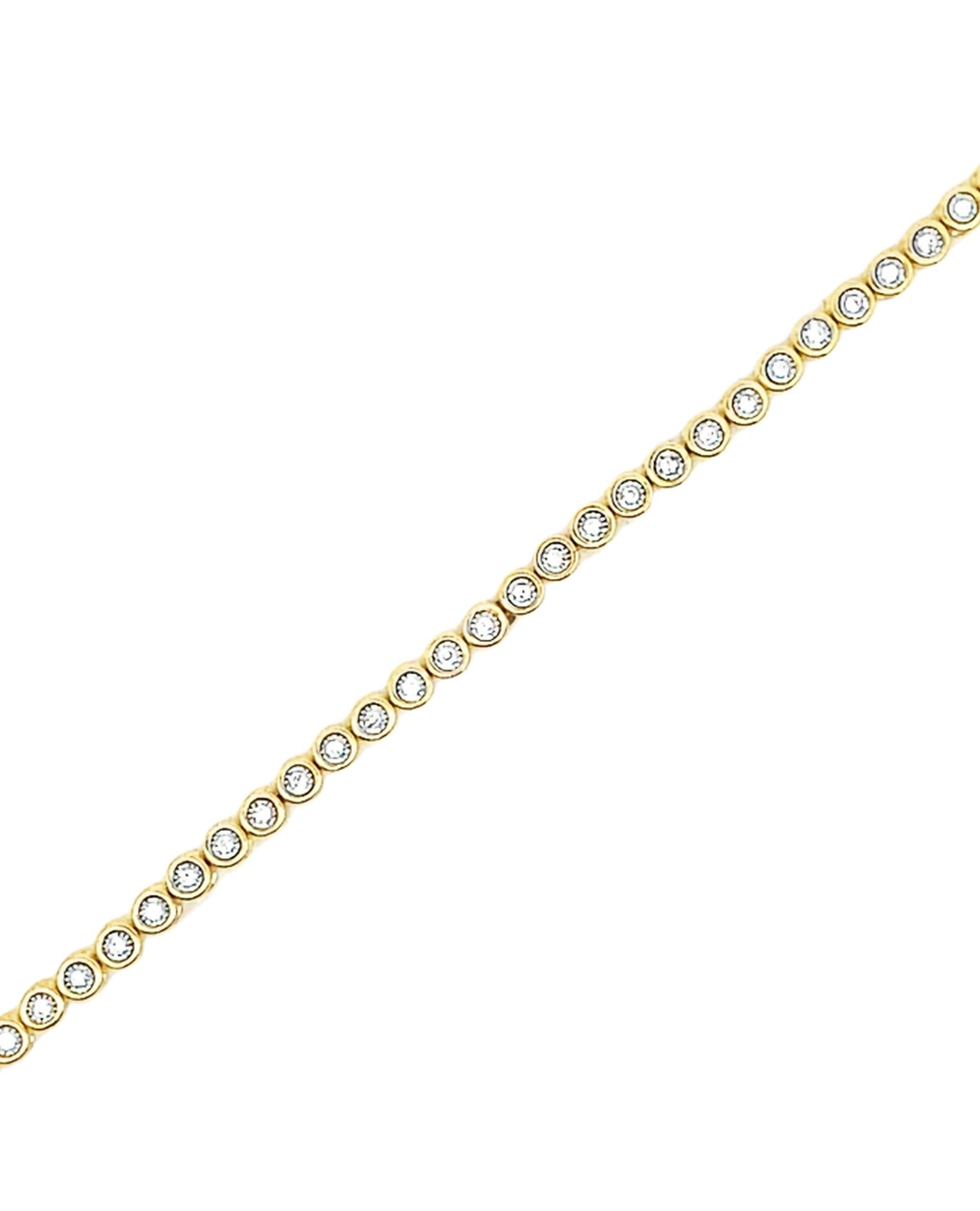Bracelet de tennis en or jaune 14K Illusion Set 0.32 Carats Diamond Neuf - En vente à Old Tappan, NJ