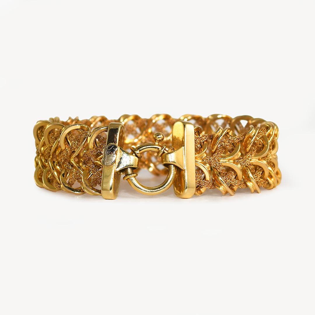 gold infinity link bracelet