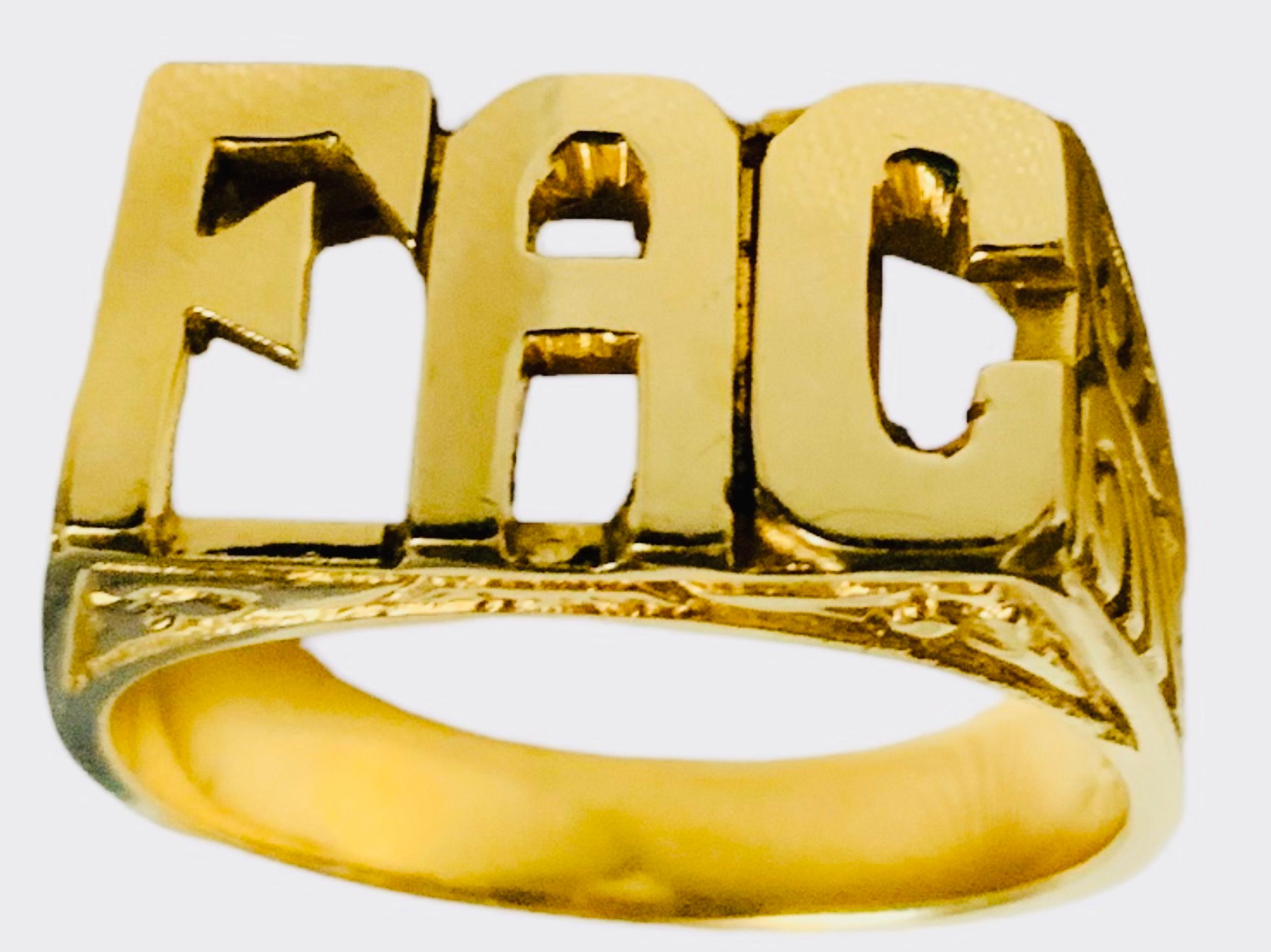 14k gold dad ring