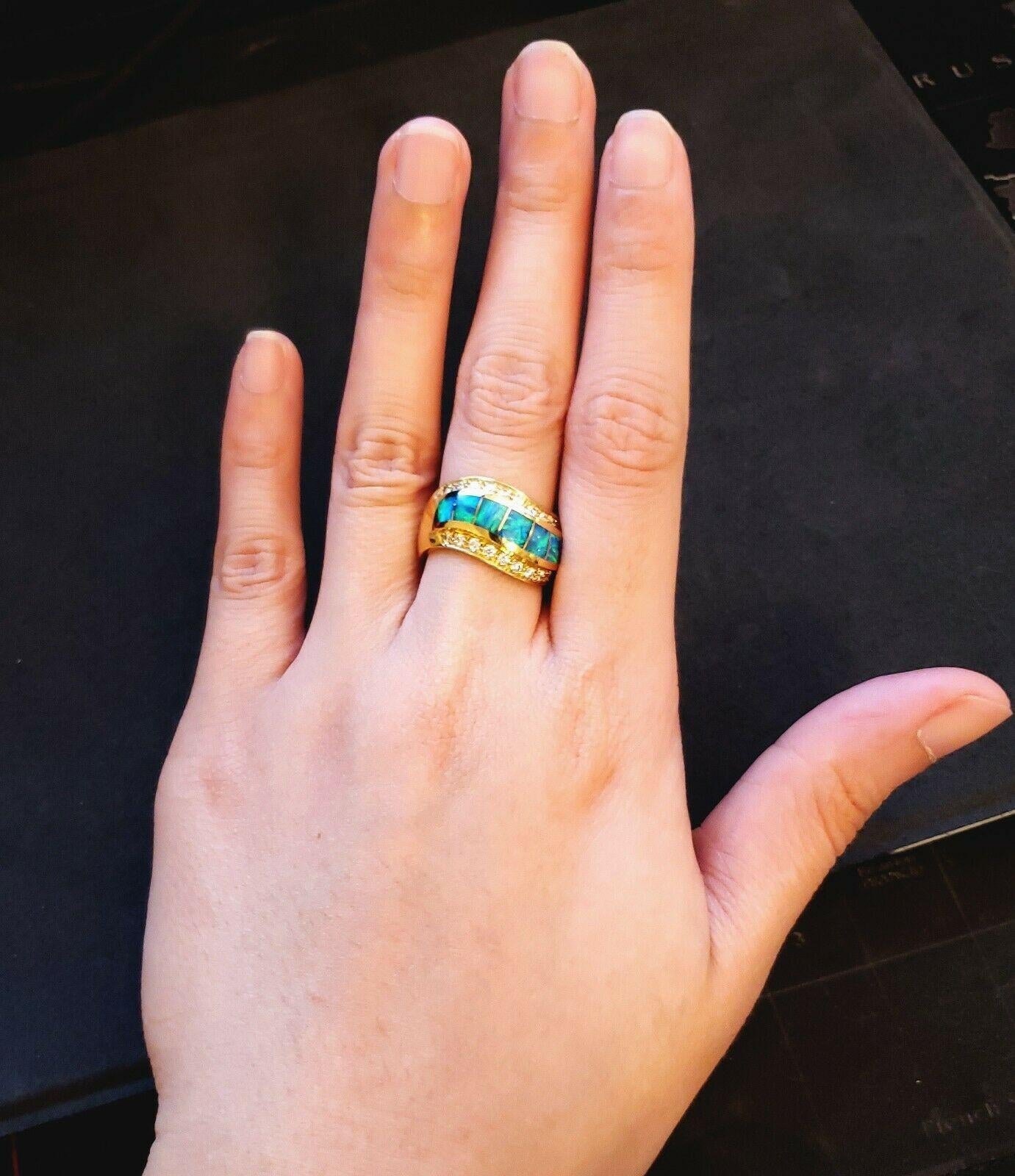 square opal ring