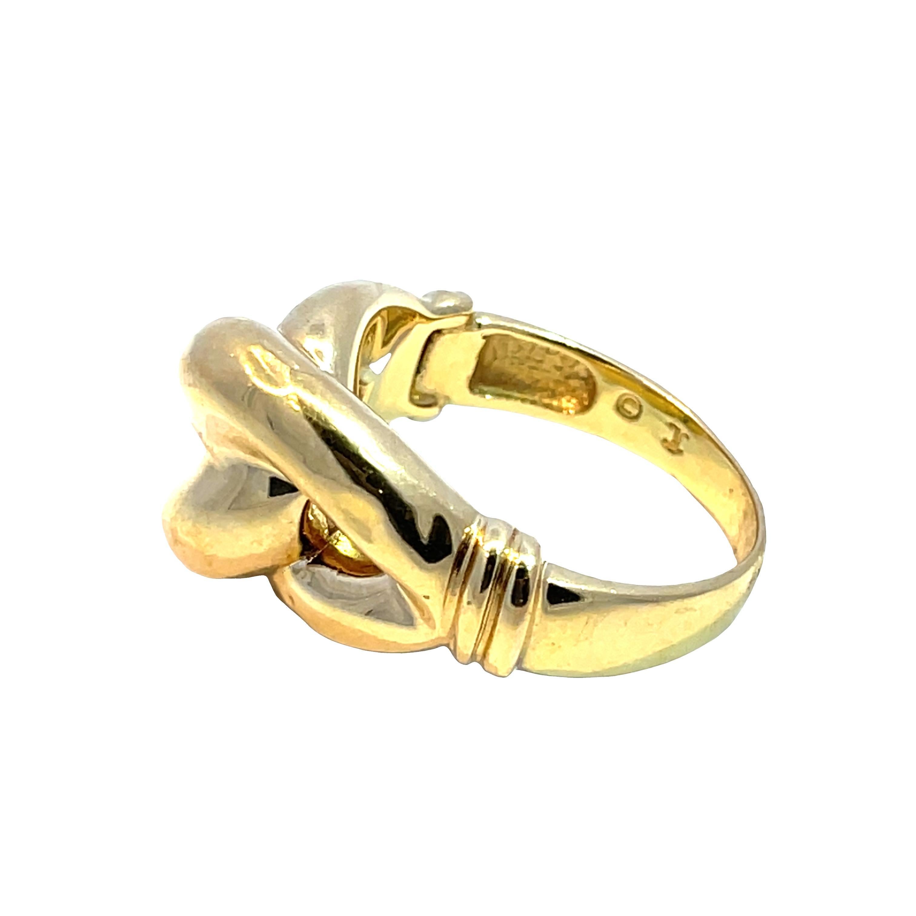 14k Yellow Gold Interlocking Link Ring - image 4