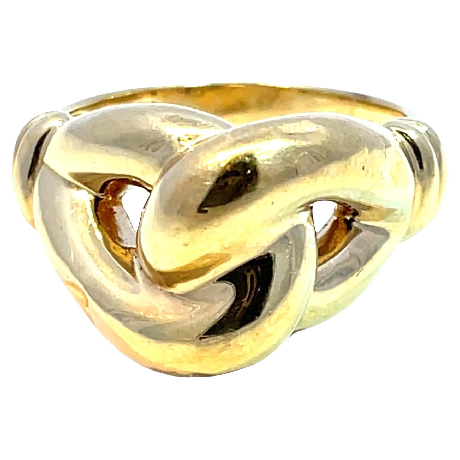 14k Yellow Gold Interlocking Link Ring