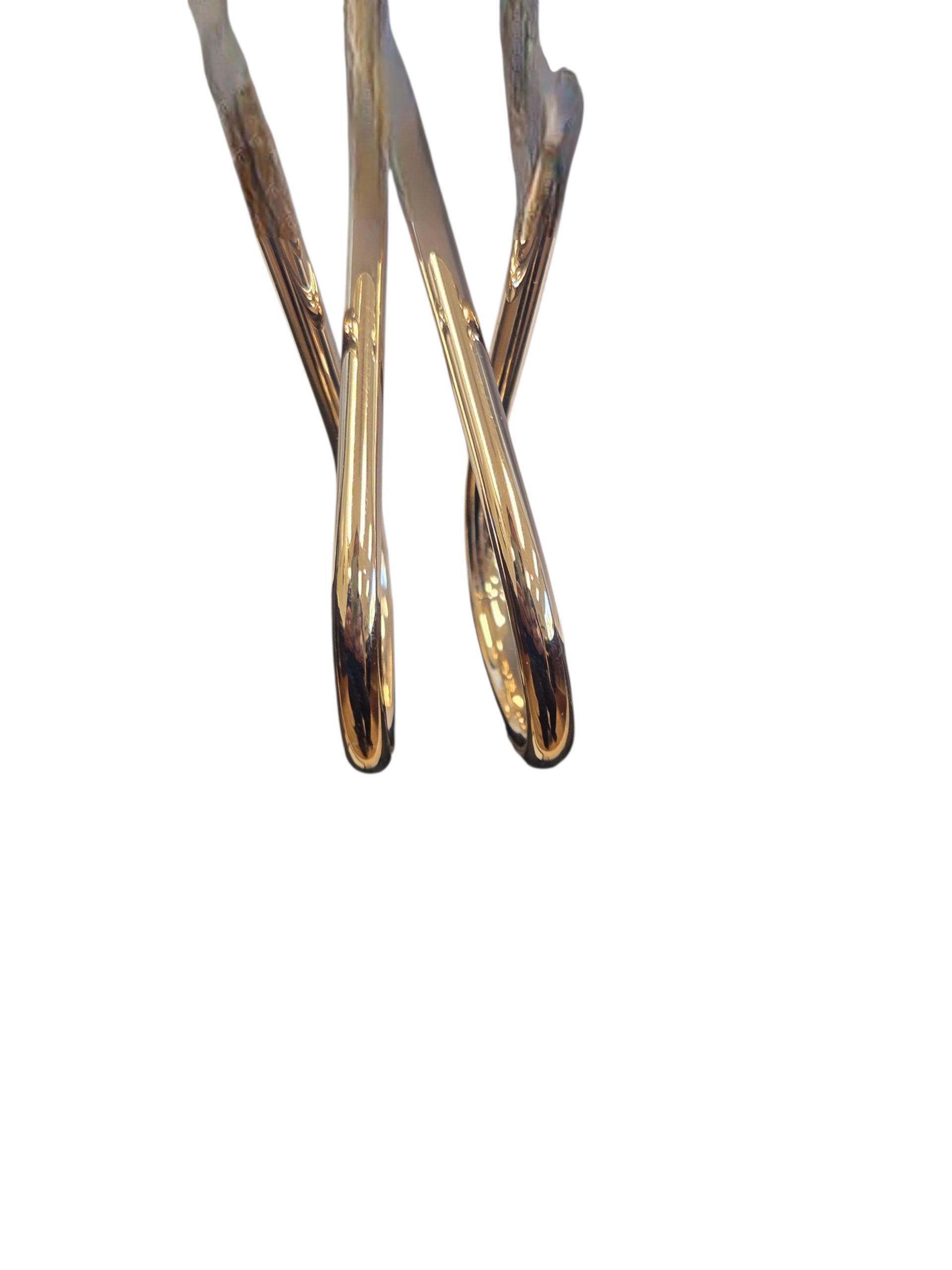 Donna Orecchini a cerchio intersecanti in oro giallo 14K #23544 in vendita