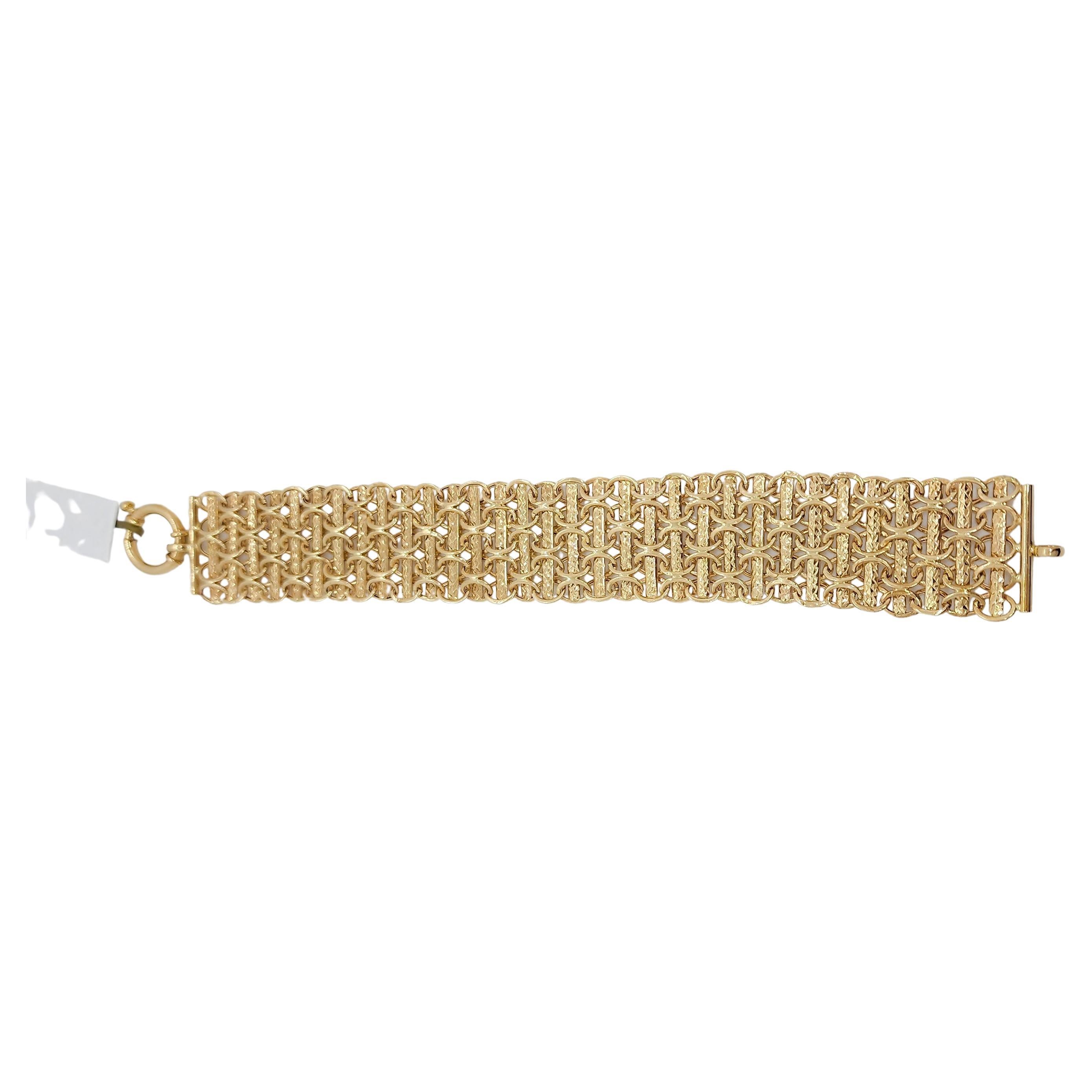 14k Yellow Gold Intricate Design Bracelet