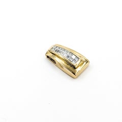 14k Yellow Gold Invisible-Set Diamond Pendant