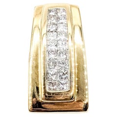 14k Yellow Gold Invisible-Set Diamond Pendant