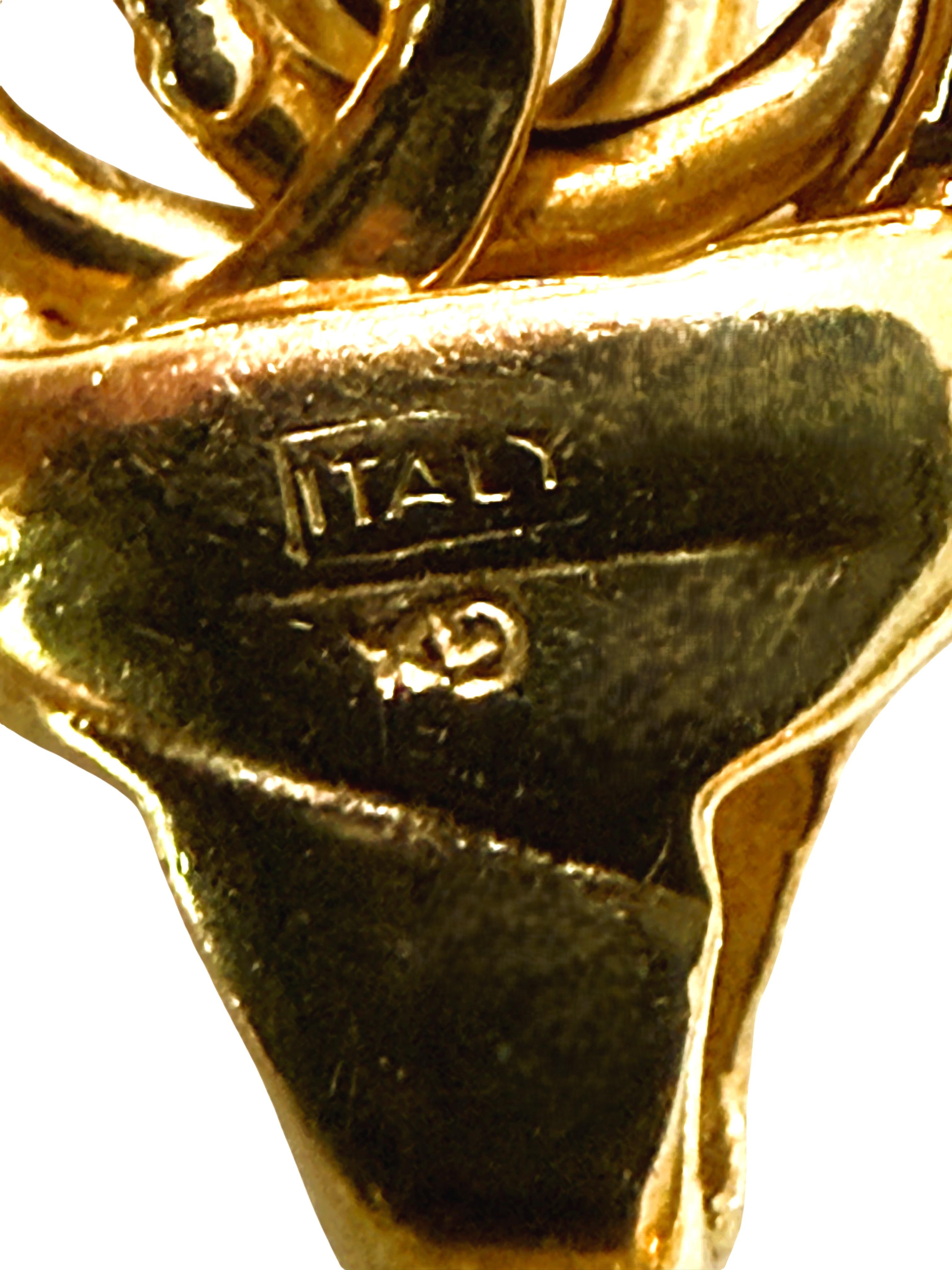 Collar de cadena bizantina graduada italiana de oro amarillo de 14 quilates 18