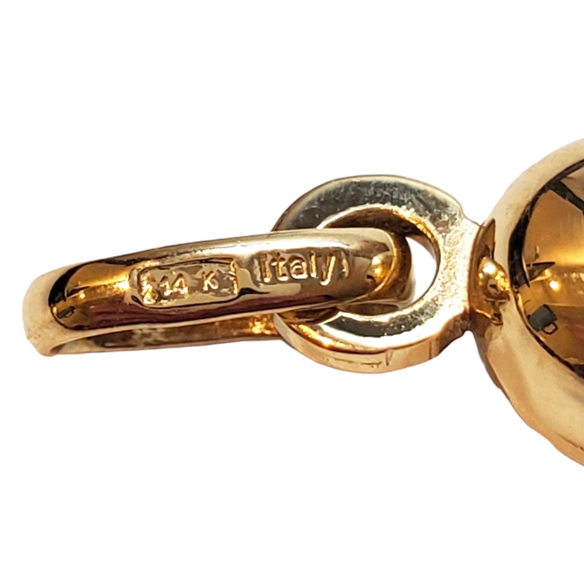 Women's 14K Yellow Gold Italian Horn Charm #17982