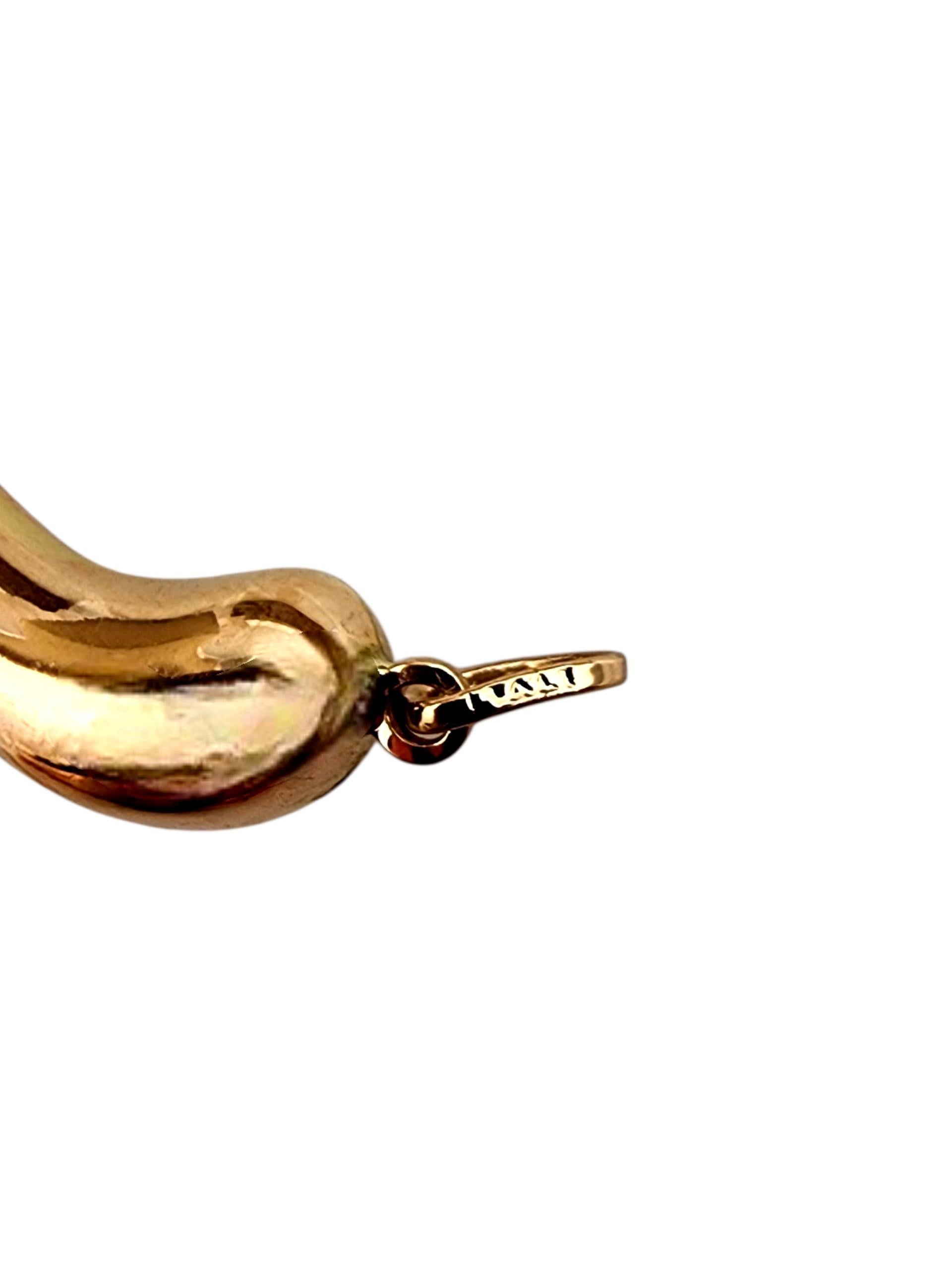 Charm in oro giallo 14K Italian Horn #22494 in vendita 1