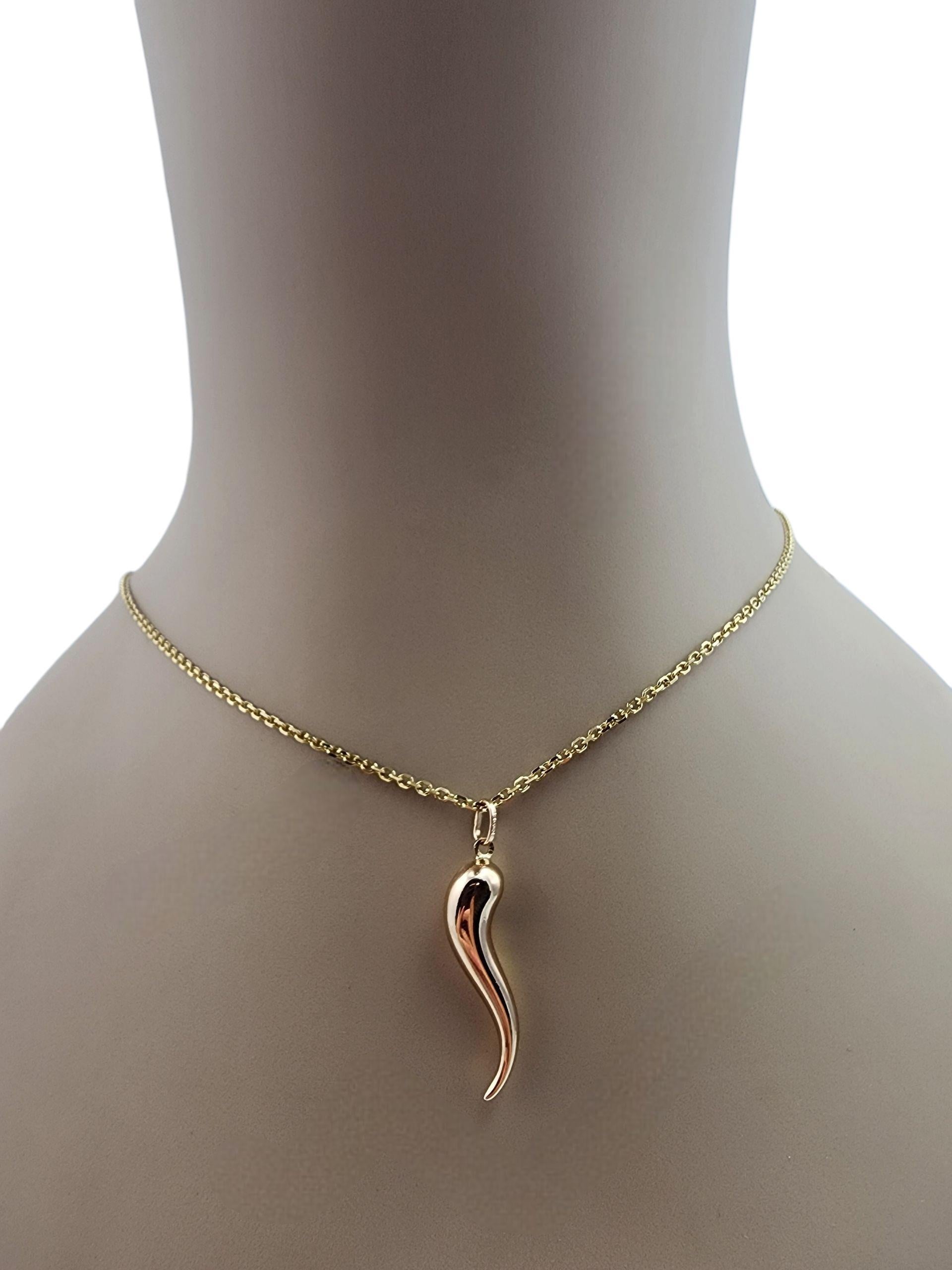 Charm in oro giallo 14K Italian Horn #22494 in vendita 3