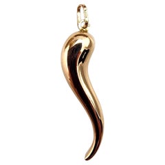 14K Yellow Gold Italian Horn Charm #22494