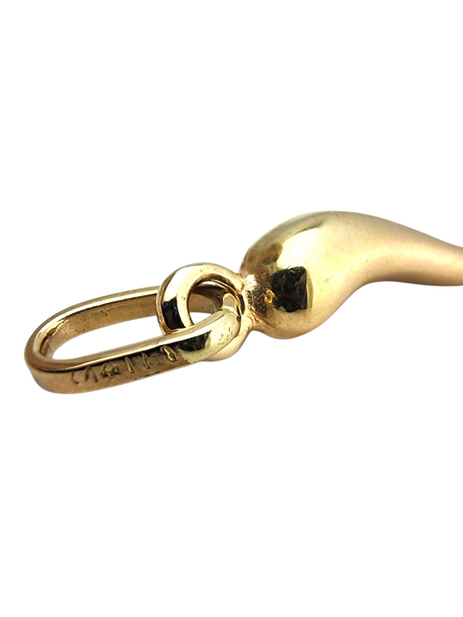 14K Yellow Gold Italian Horn Pendant-

This 14K Yellow Gold Italian Horn Pendant symbolizes protection and luck with timeless Italian style.

Size with bail: 27.1 mm x 5.1 mm
Size without bail: 21.9 mm 
Thickness: 4.4 mm

Weight: 1 gr./ .6