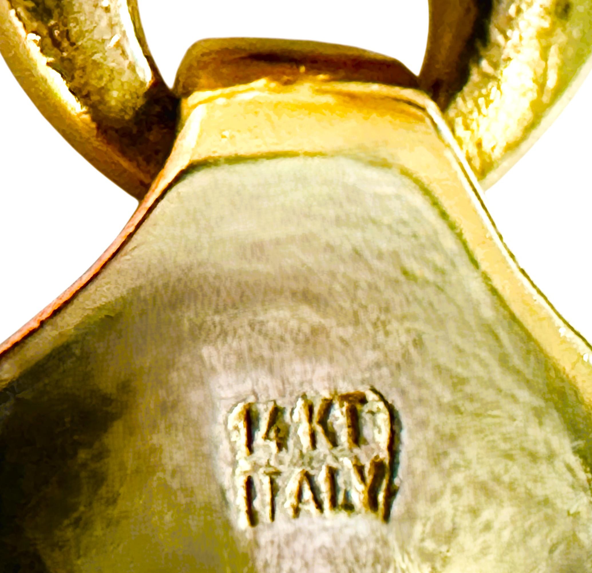 Bracelet italien superposé en or jaune 14 carats 22,87 grammes  7.25 pouces en vente 5