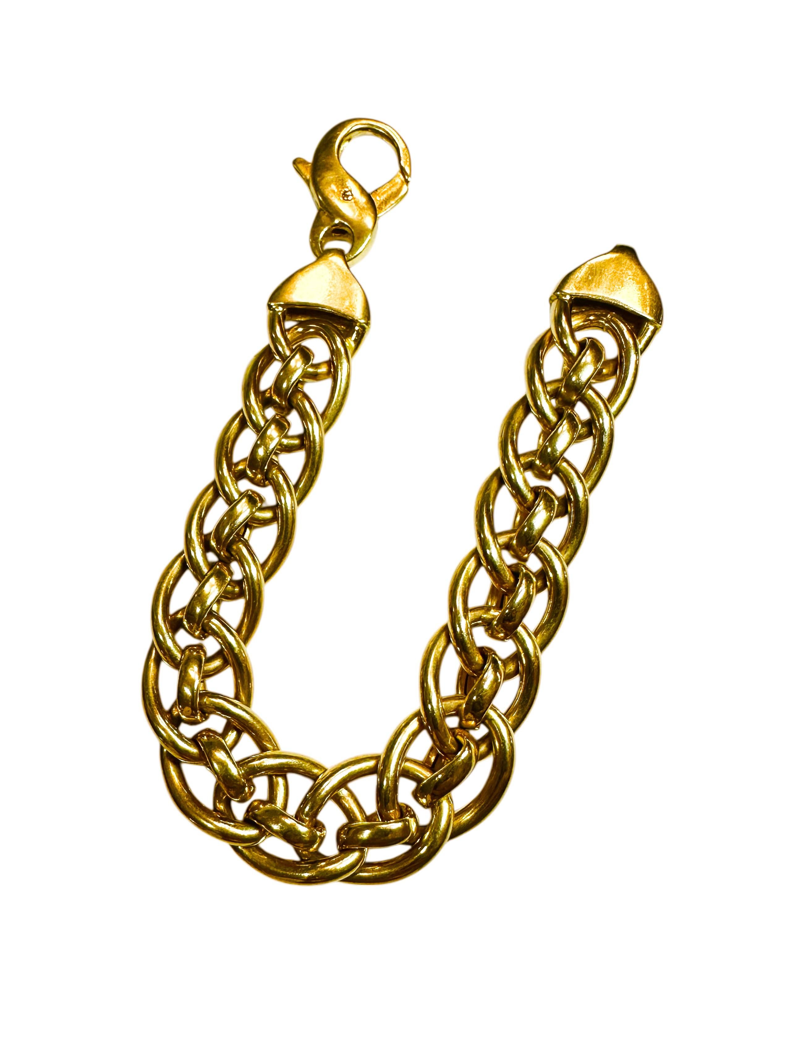 Bracelet italien superposé en or jaune 14 carats 22,87 grammes  7.25 pouces en vente 7