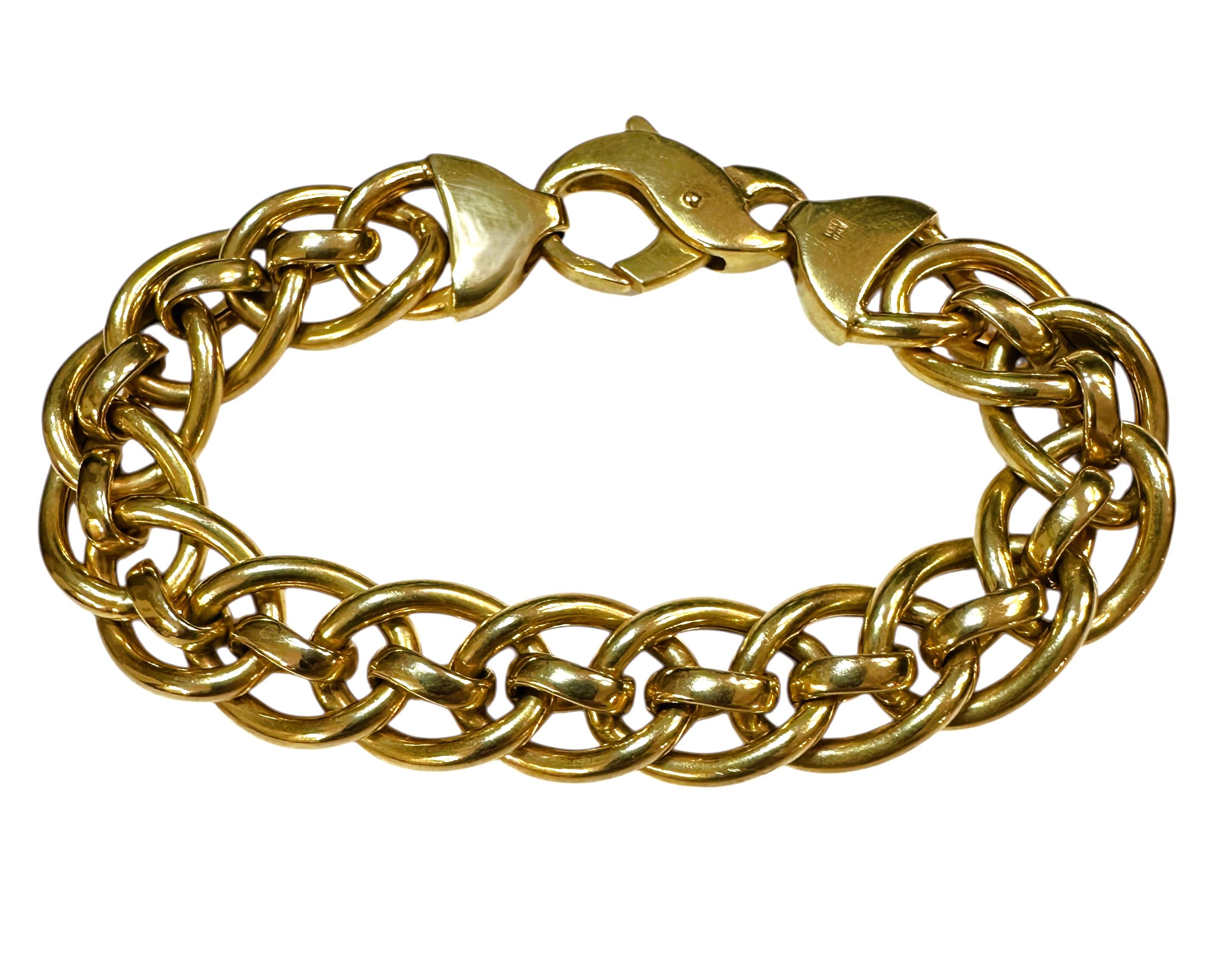 Bracelet italien superposé en or jaune 14 carats 22,87 grammes  7.25 pouces en vente 4