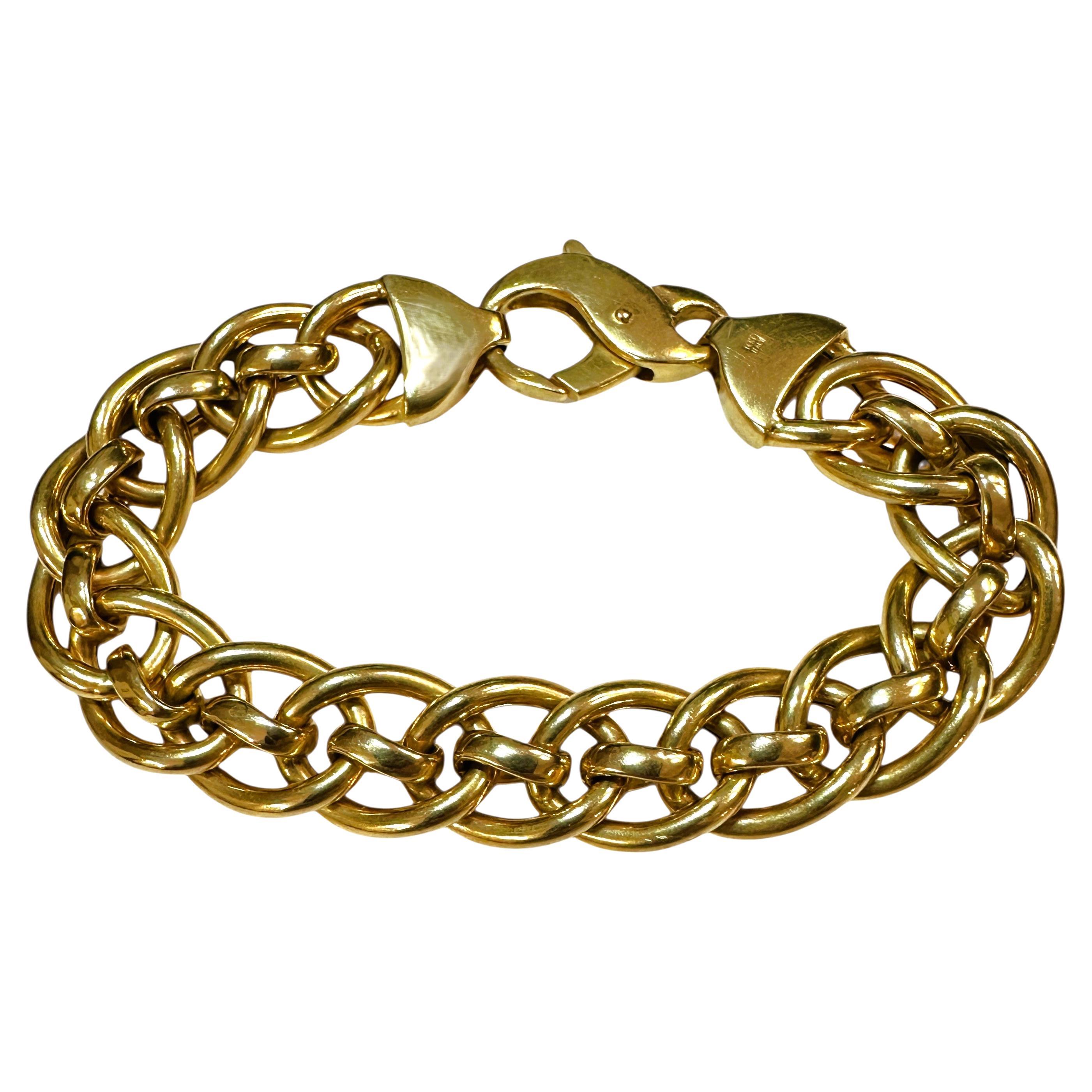 Bracciale italiano ad incastro in oro giallo 14K 22,87 grammi  7.25 pollici
