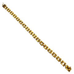 14K Yellow Gold Italian Interlocking Geometric Bracelet 13.38 grams