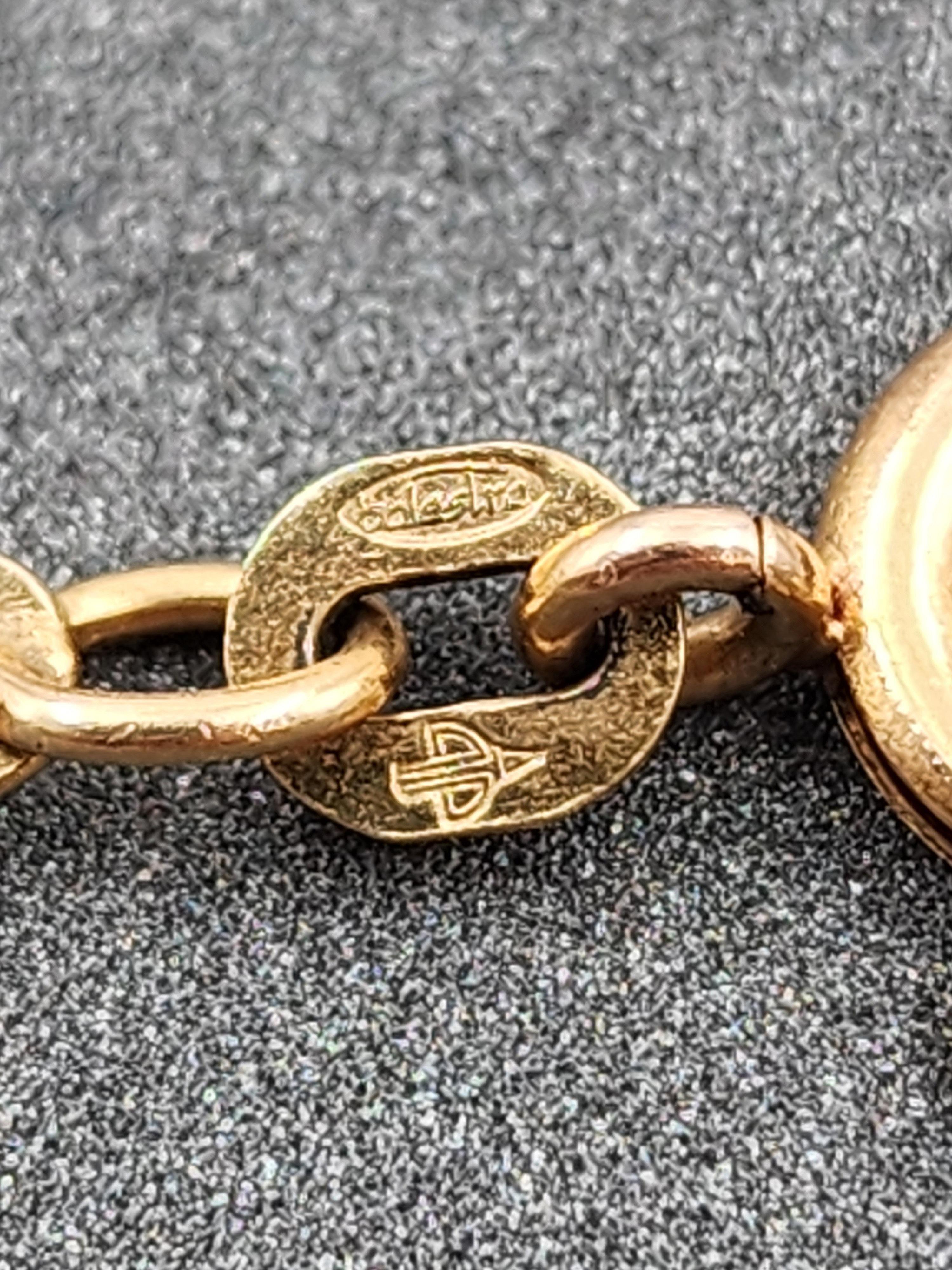 Chaîne italienne à maillons en or jaune 14k par BALESTRA Unisexe en vente