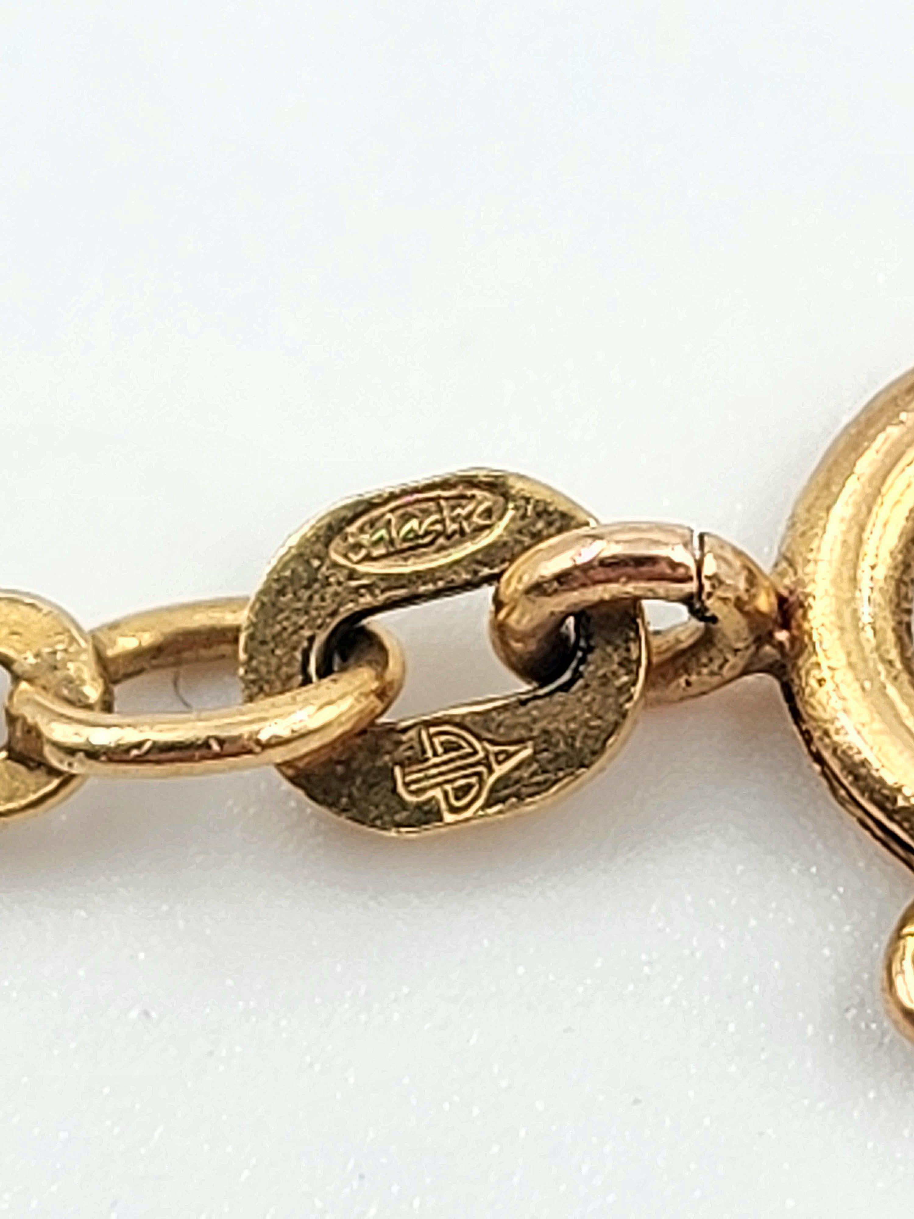 Chaîne italienne à maillons en or jaune 14k par BALESTRA en vente 1