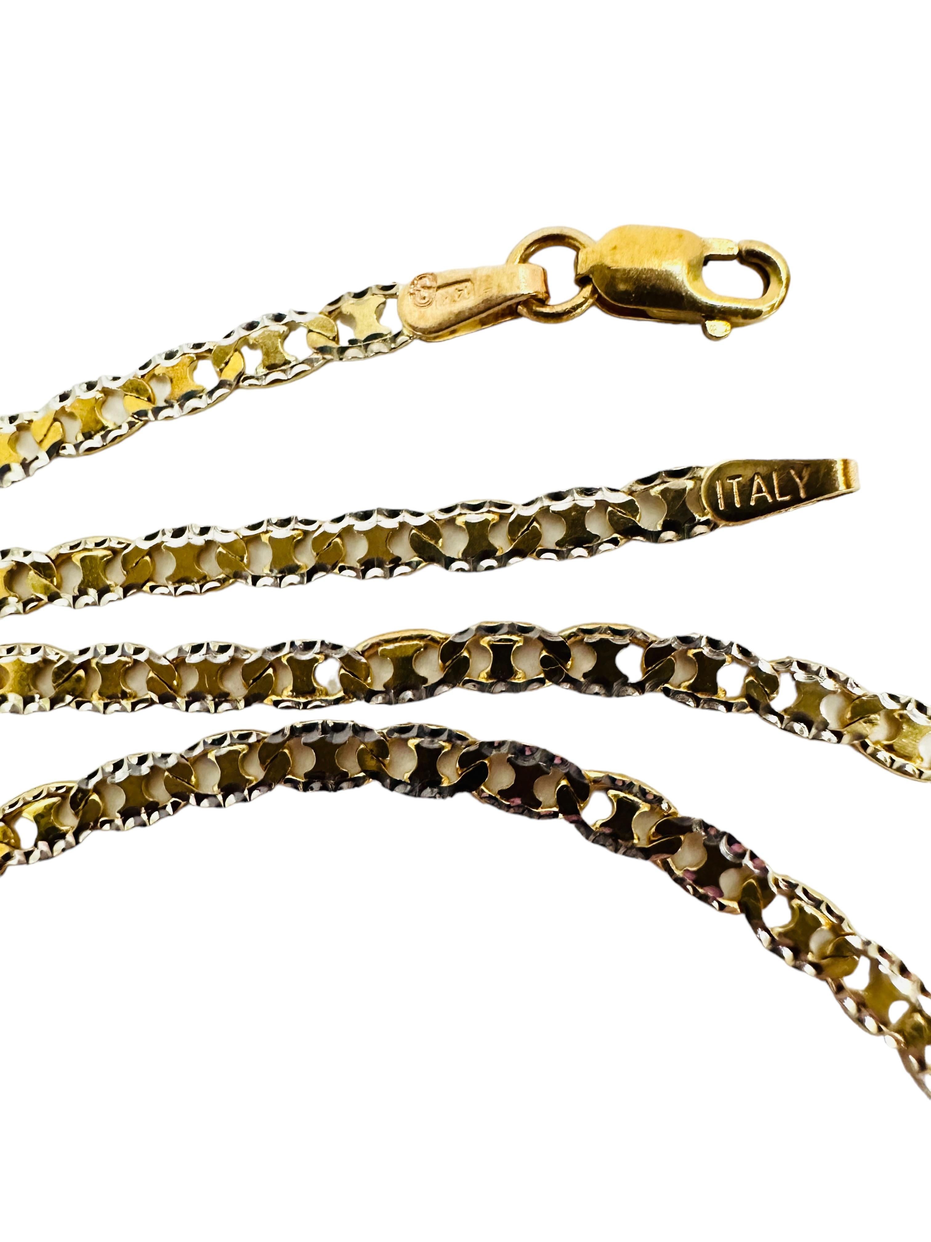 14k Yellow Gold Italian Mariner Necklace Chain - 18 inches - 5.1 grams 1