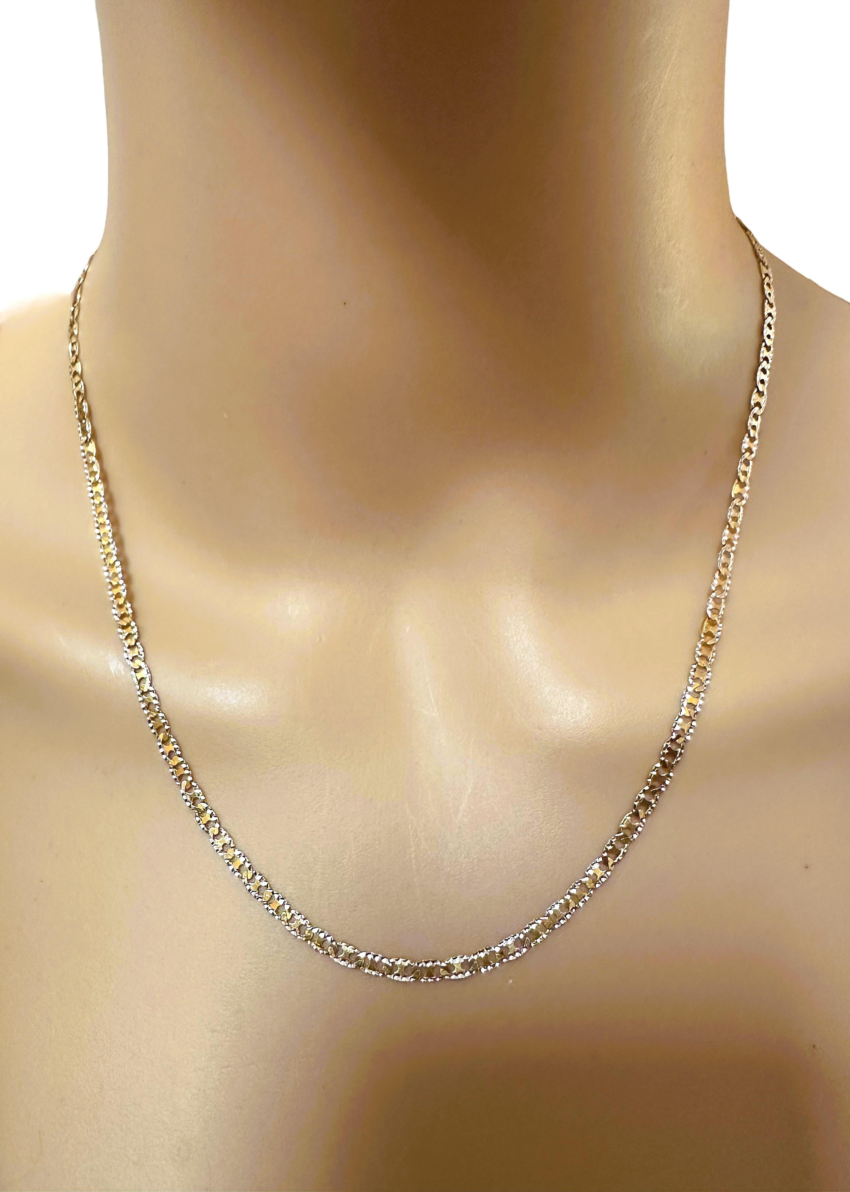 14k Yellow Gold Italian Mariner Necklace Chain - 18 inches - 5.1 grams 4