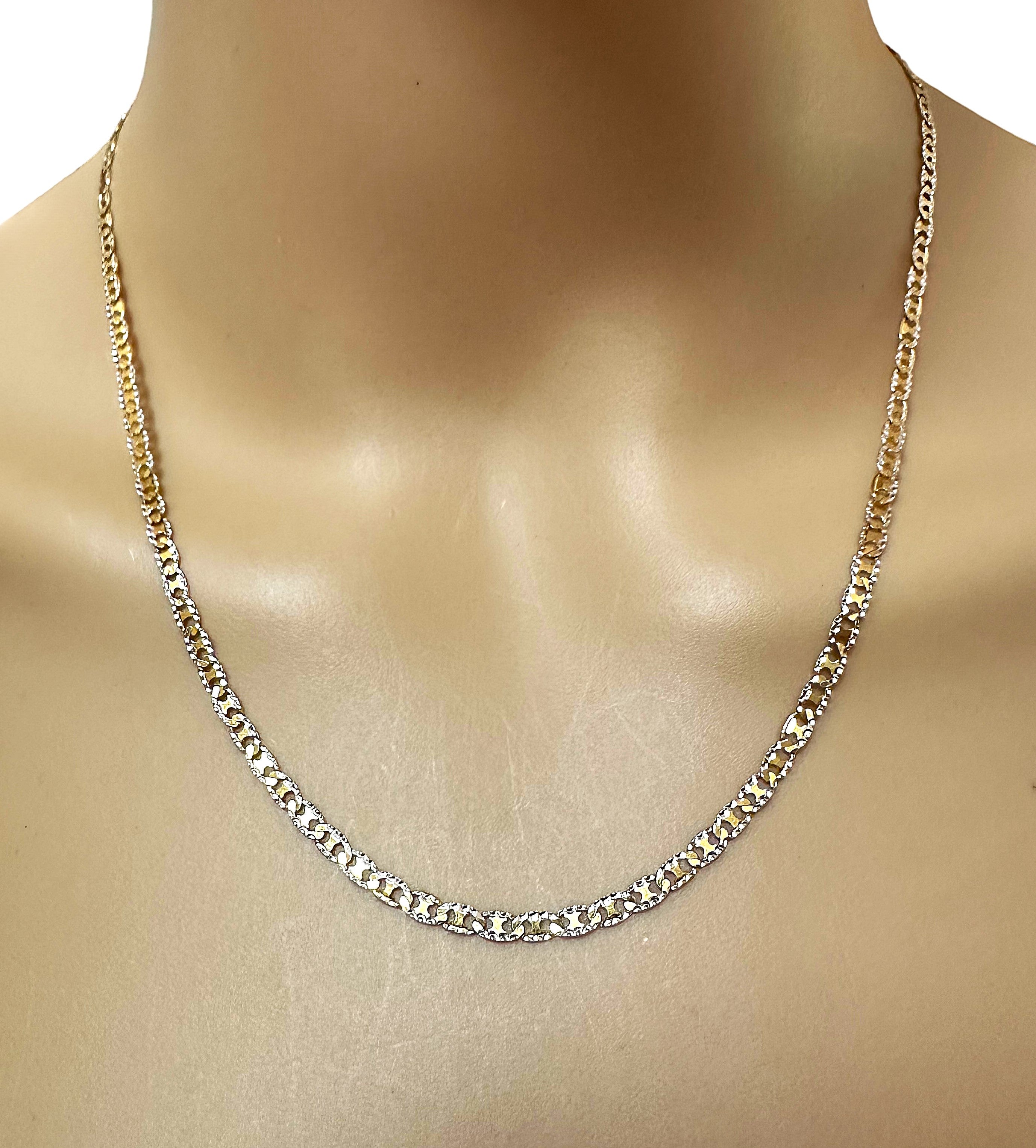 14k Yellow Gold Italian Mariner Necklace Chain - 18 inches - 5.1 grams