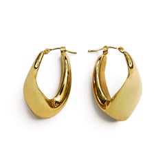 14k Yellow Gold Italian Milor Chubby / Puffy Earrings