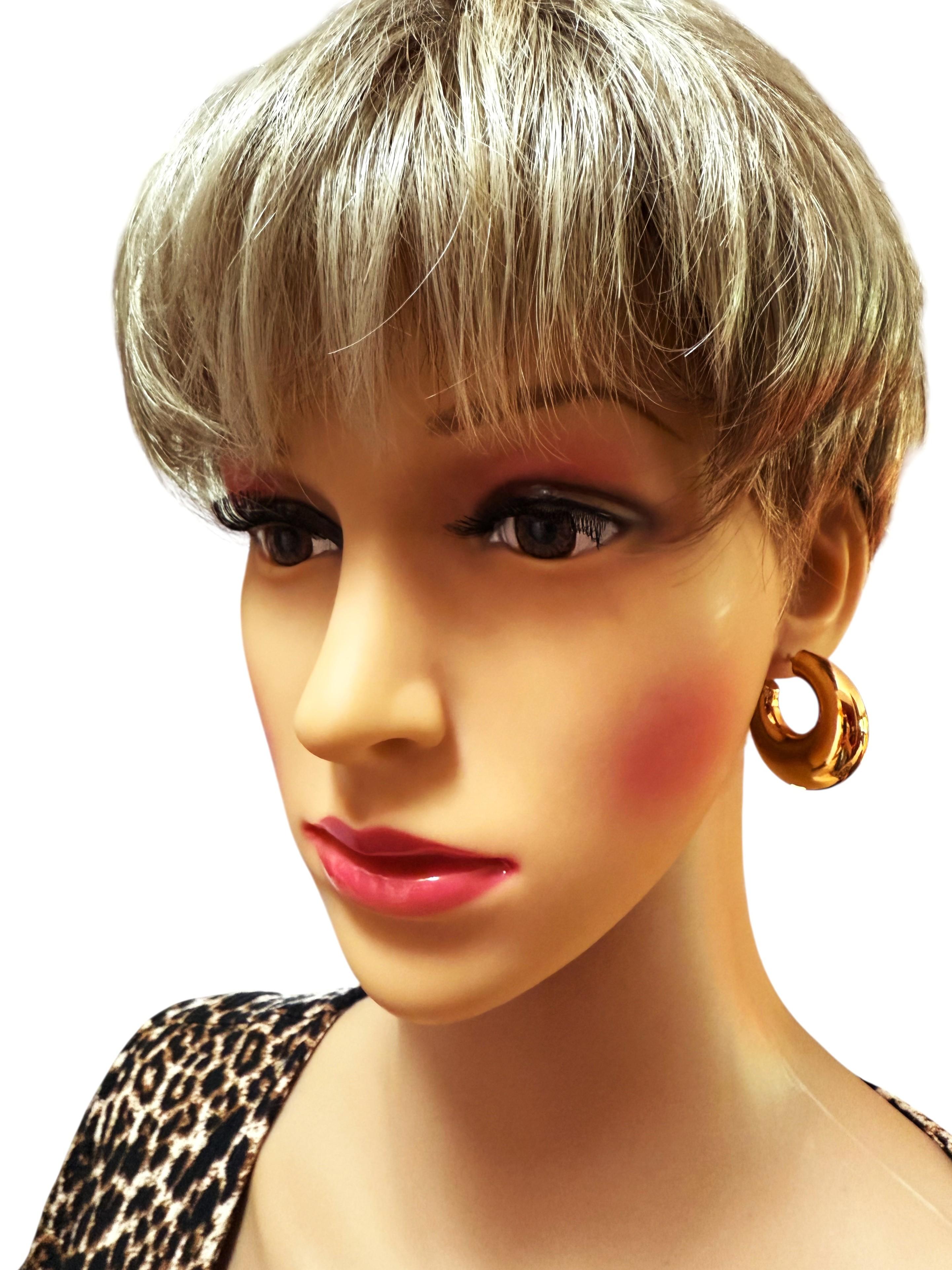 Boucles d'oreilles en or jaune 14k Milor italien Chubby / Puffy Pour femmes en vente