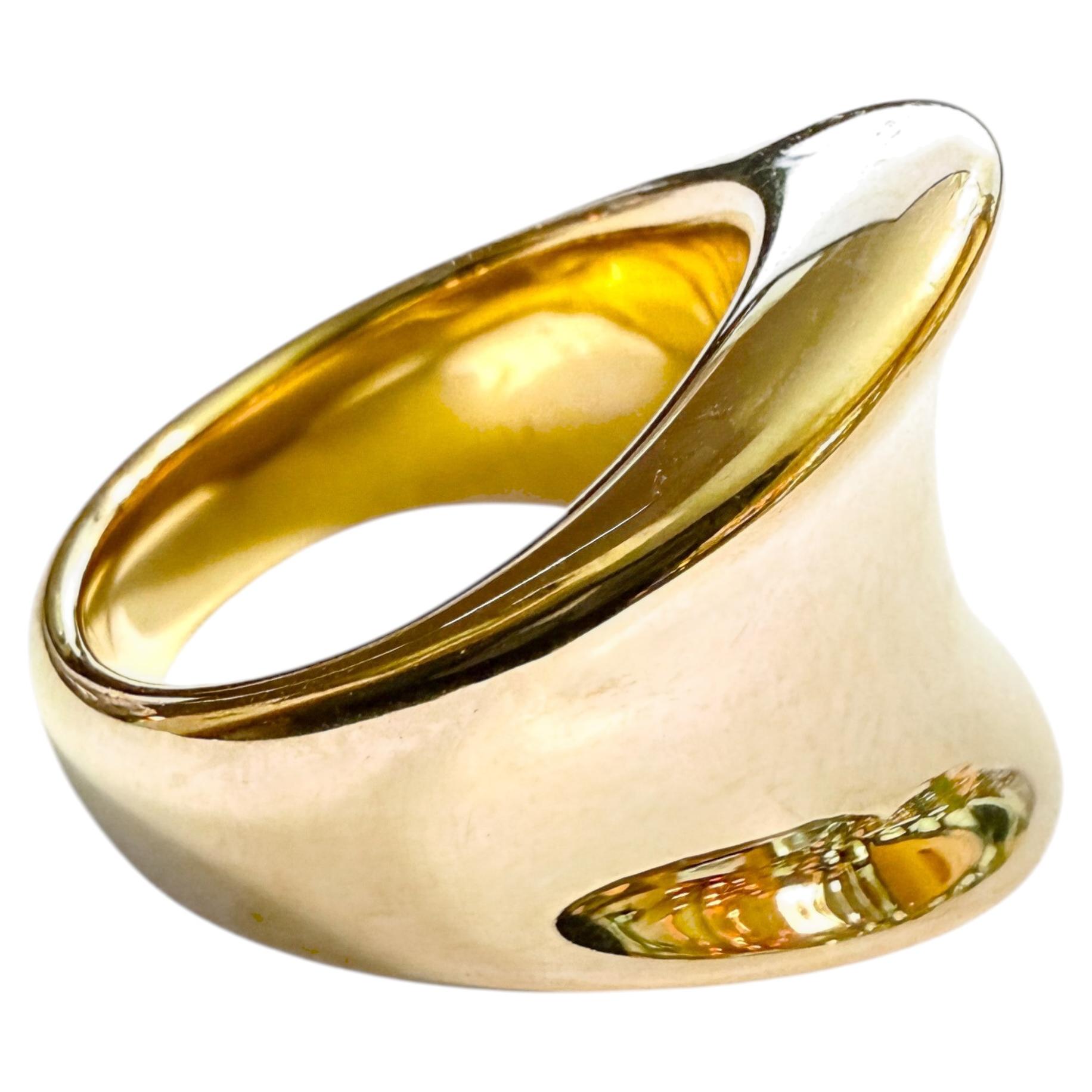 14k Yellow Gold Italian Milor Chubby / Puffy Ring Size 6