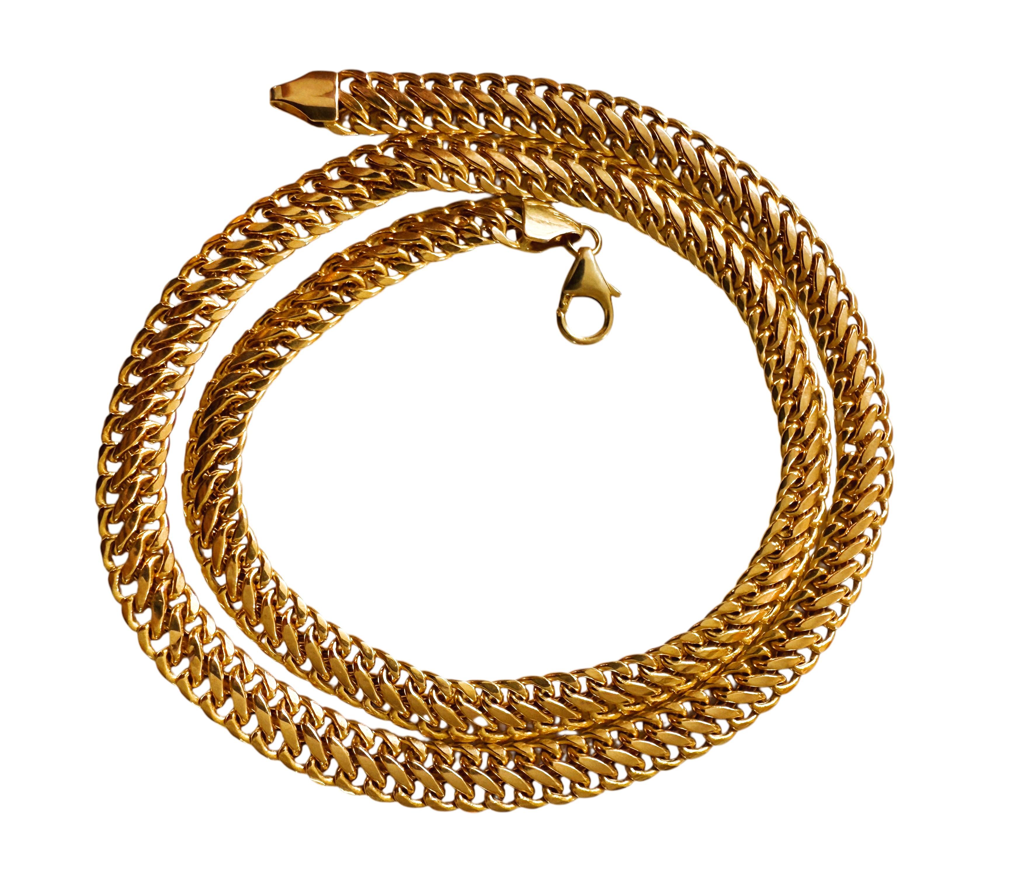 Collier en or jaune 14k Italian Milor 17.5