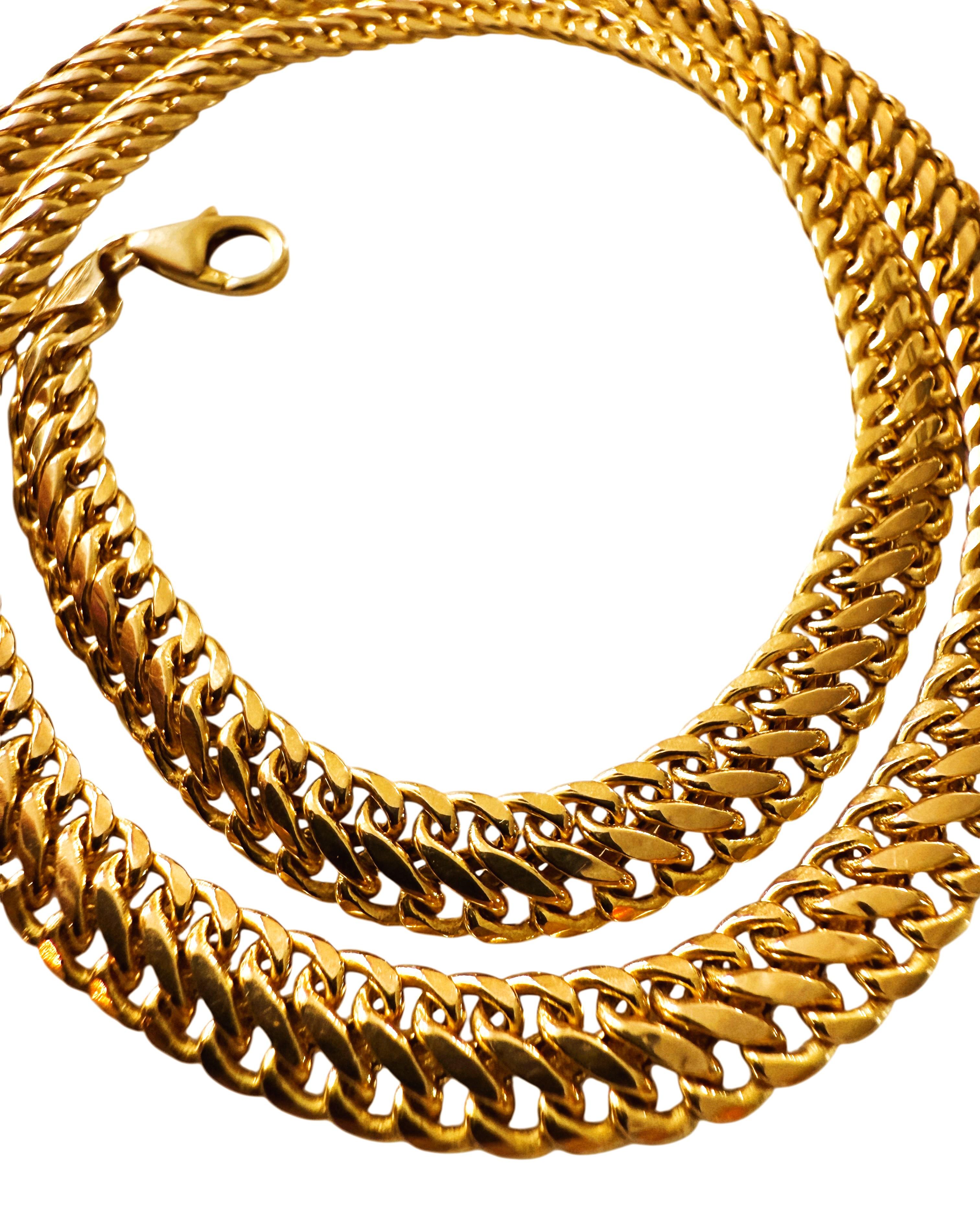 Collier en or jaune 14k Italian Milor 17.5