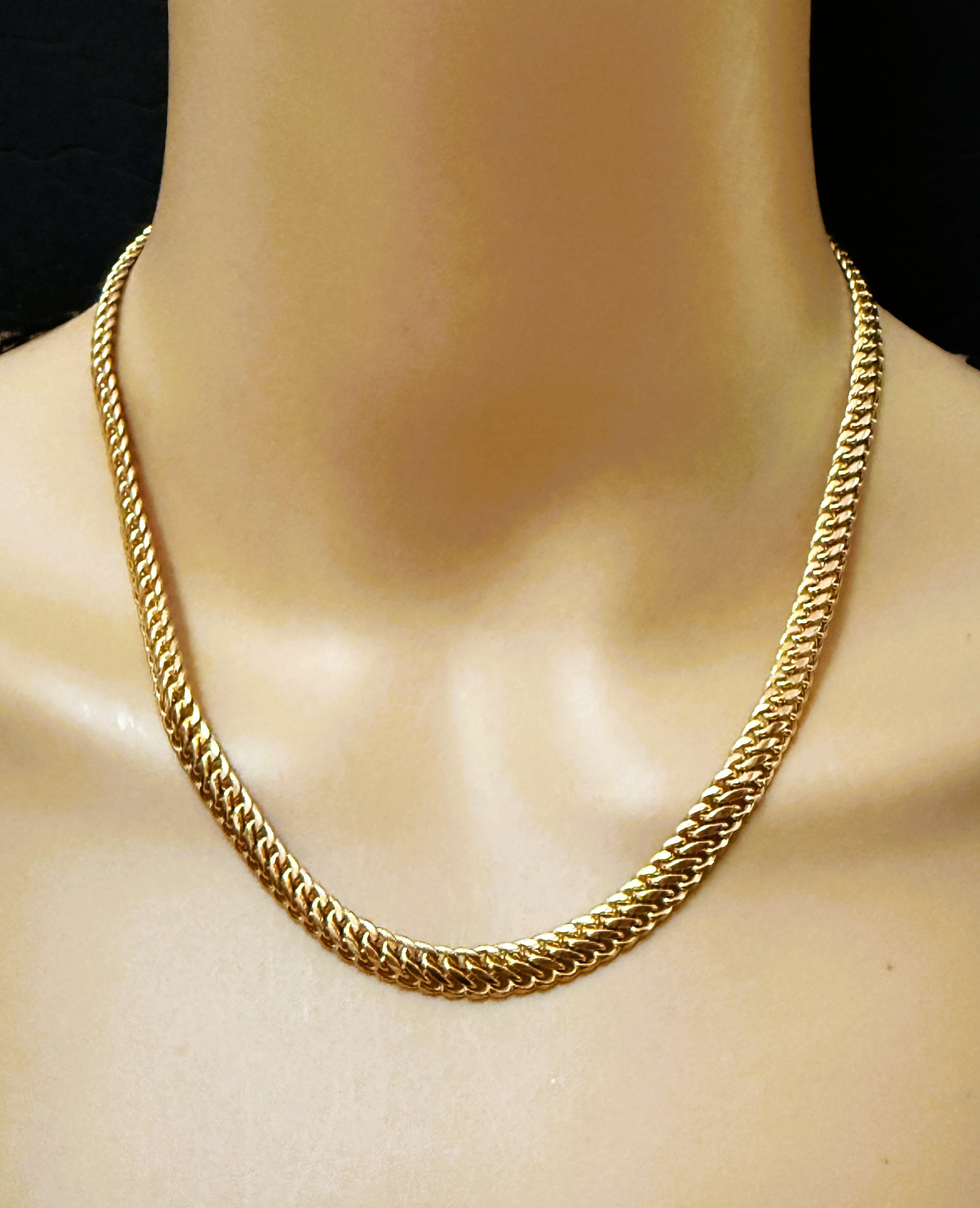 Collier en or jaune 14k Italian Milor 17.5